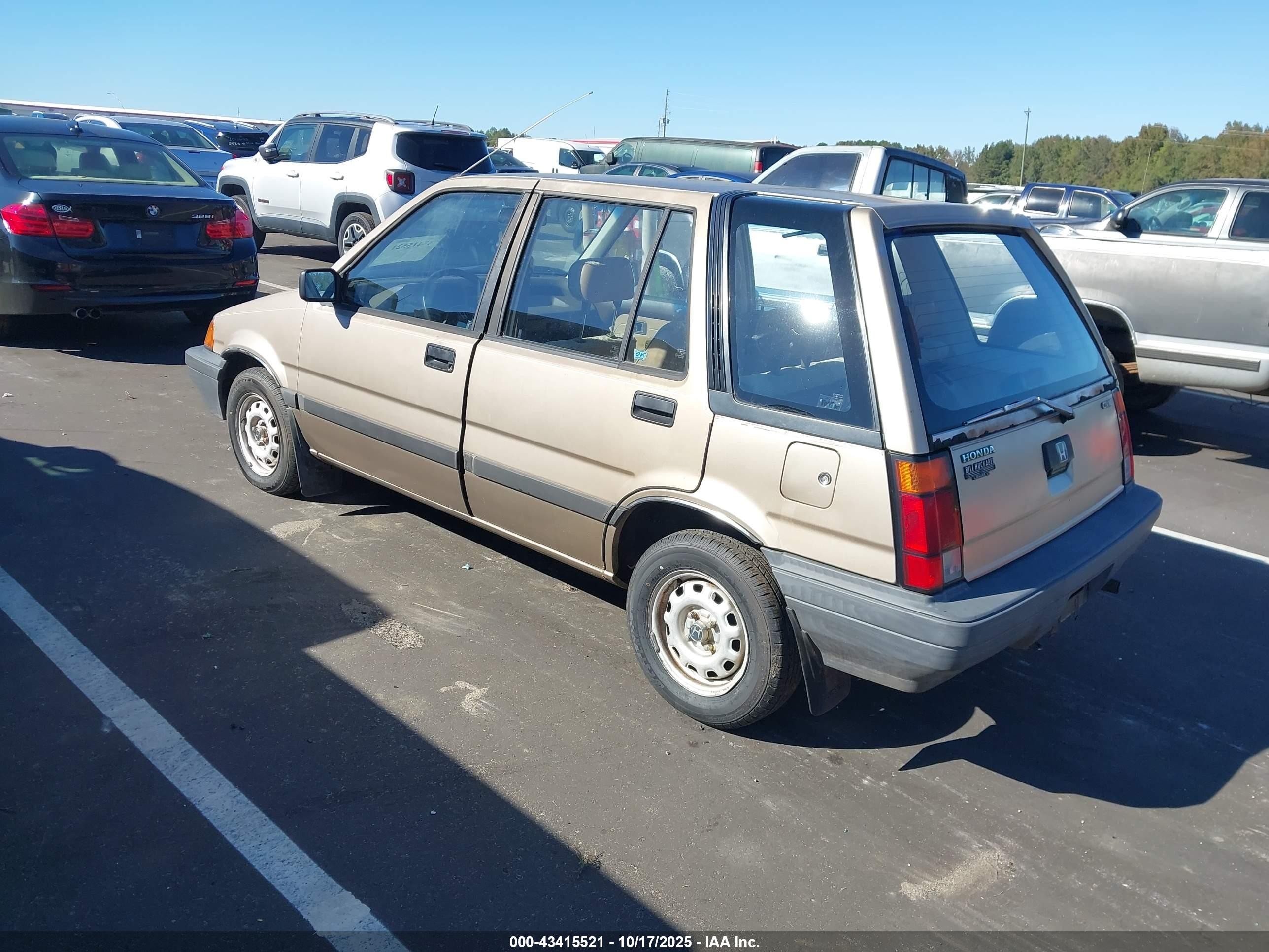 1986 Honda Civic 1500 Dx Gold vin: JHMAN752XGC007294