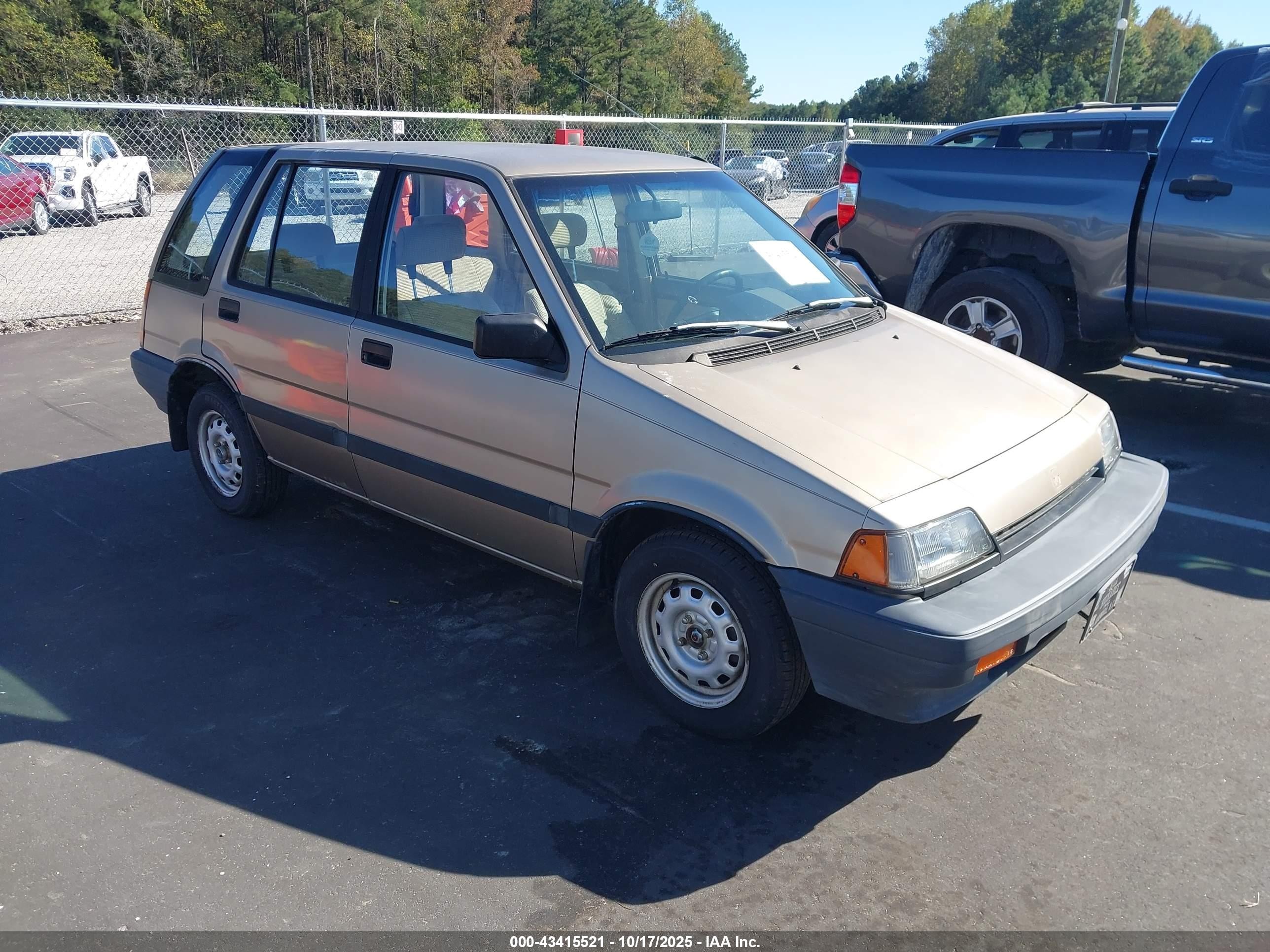 1986 Honda Civic 1500 Dx Gold vin: JHMAN752XGC007294