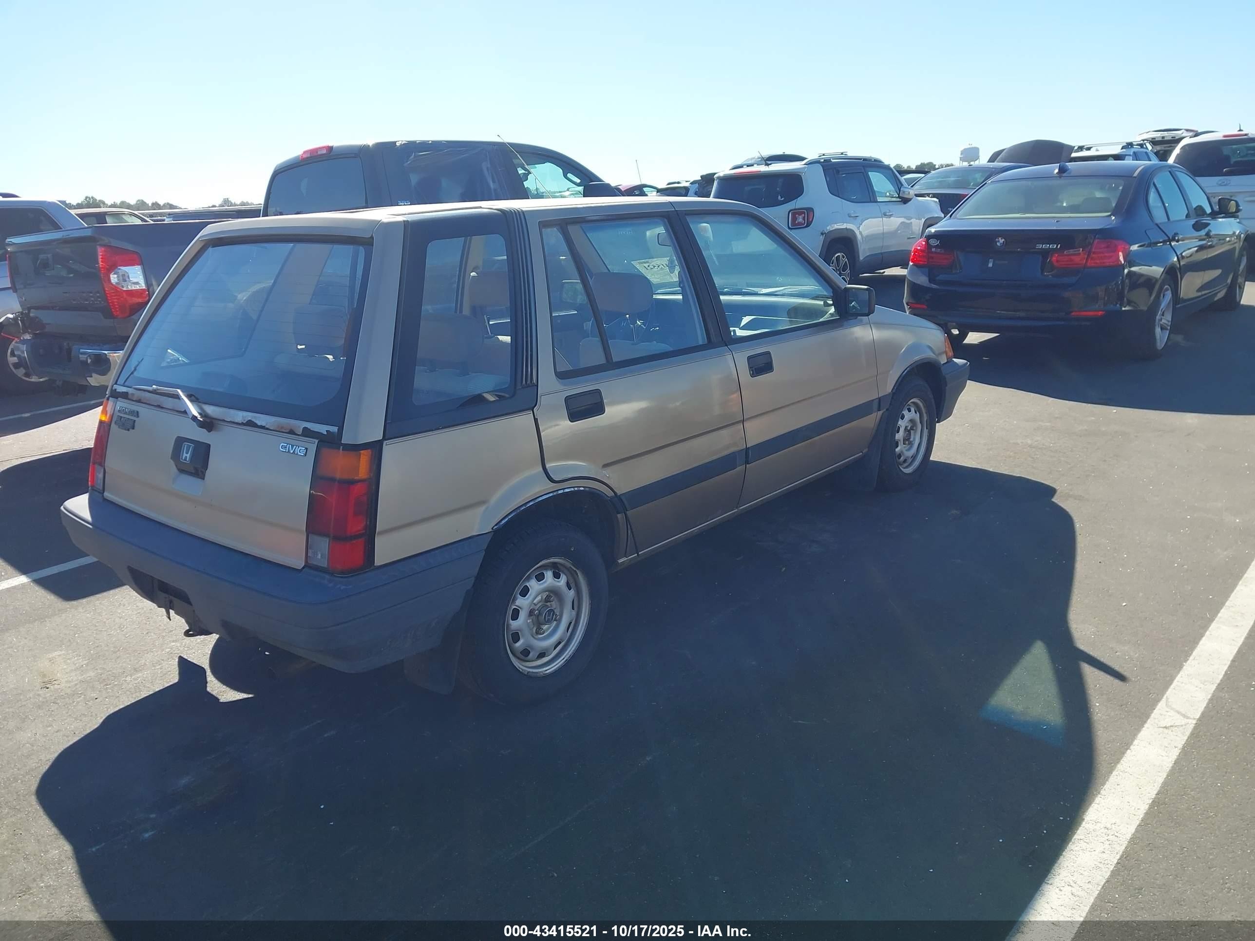 1986 Honda Civic 1500 Dx Gold vin: JHMAN752XGC007294
