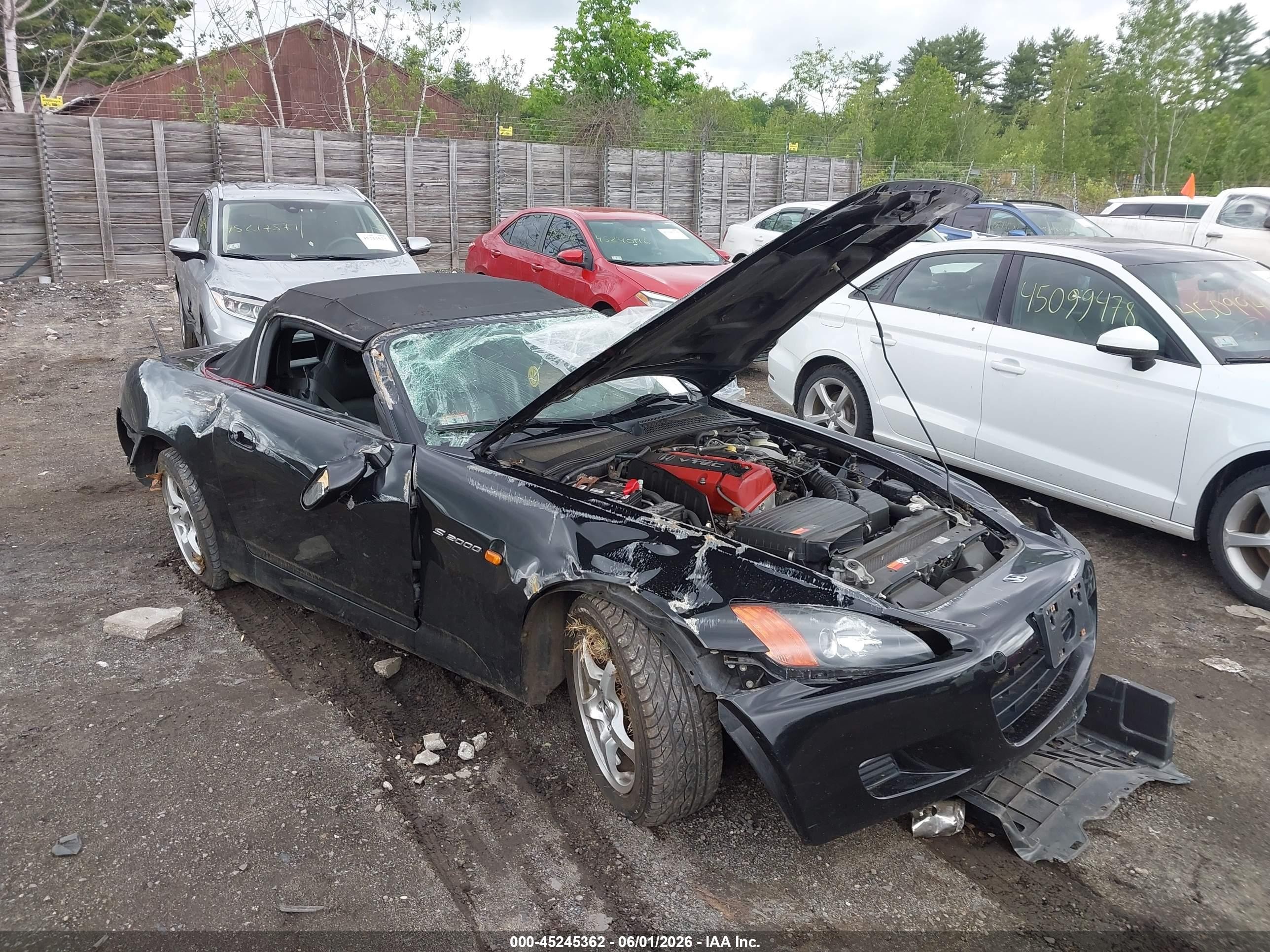 2001 Honda S2000   Black vin: JHMAP11411T006038