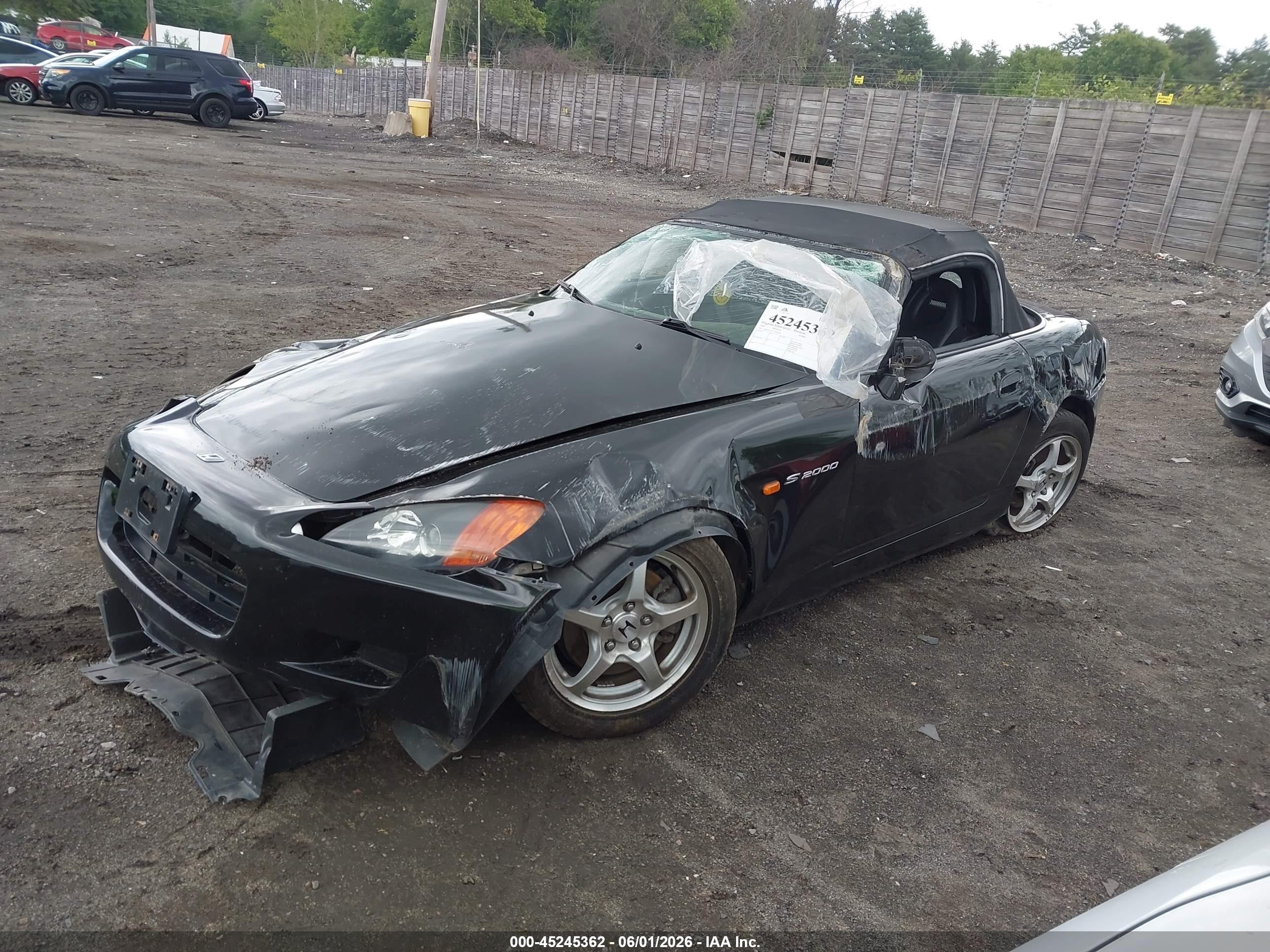 2001 Honda S2000   Black vin: JHMAP11411T006038