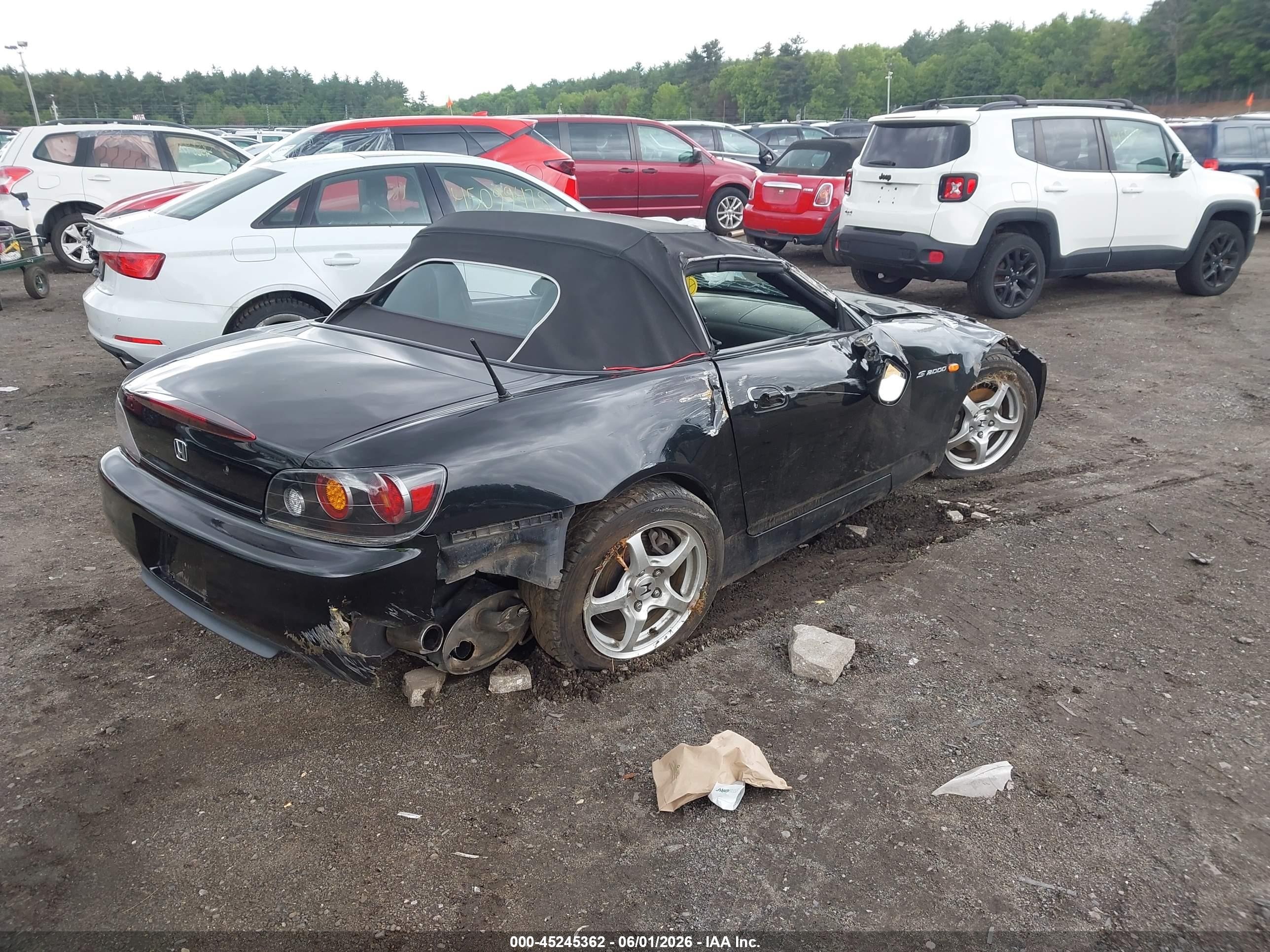 2001 Honda S2000   Black vin: JHMAP11411T006038