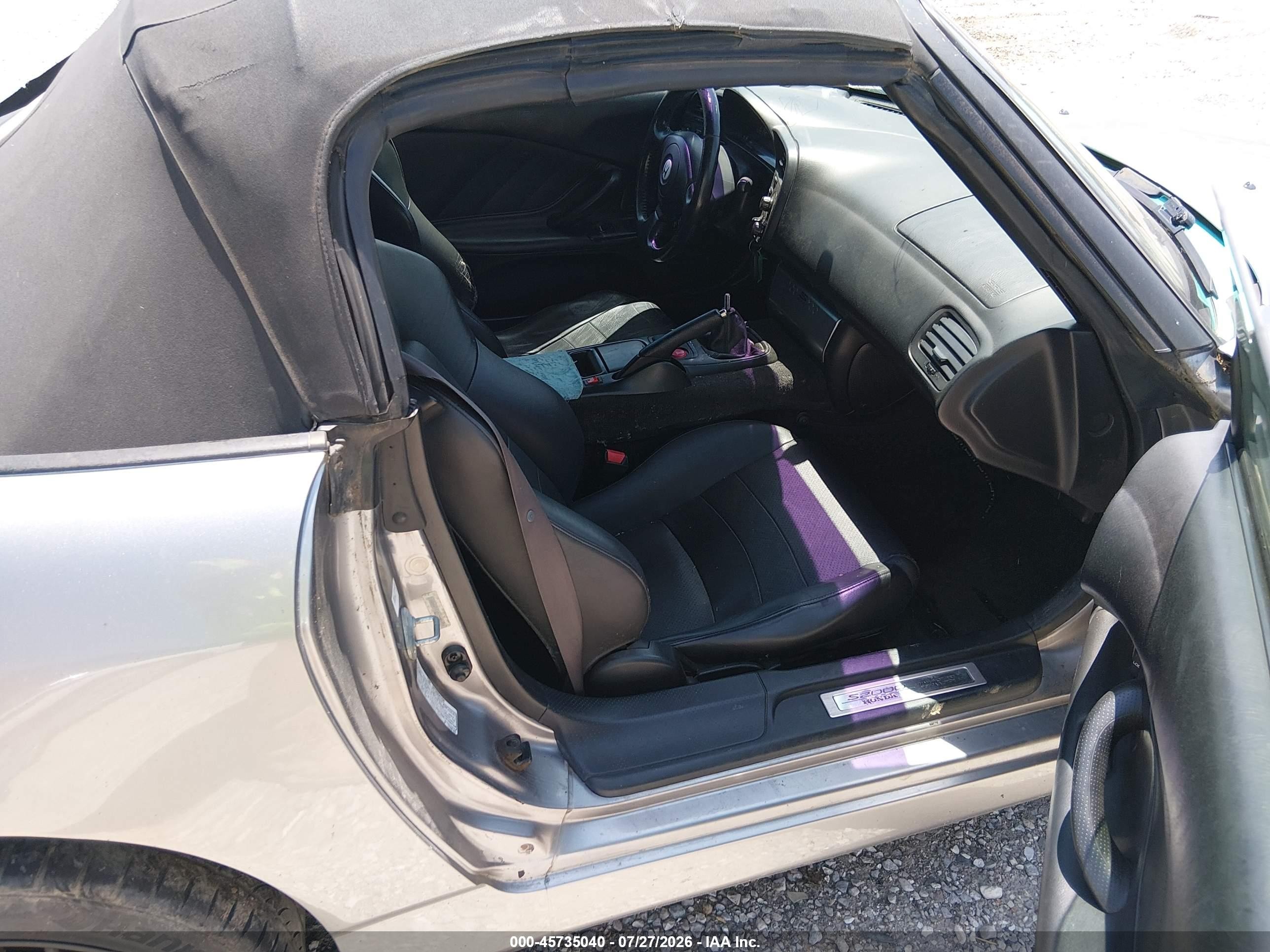 2001 Honda S2000   Silver vin: JHMAP11441T005756