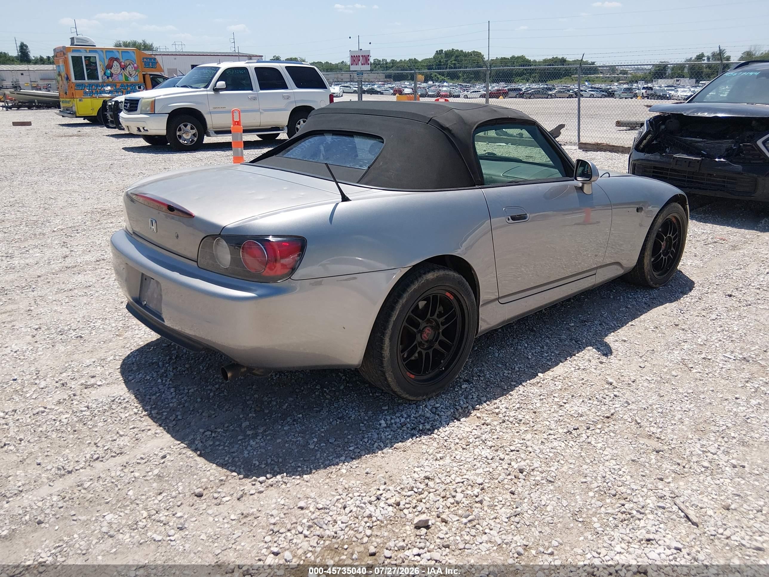 2001 Honda S2000   Silver vin: JHMAP11441T005756