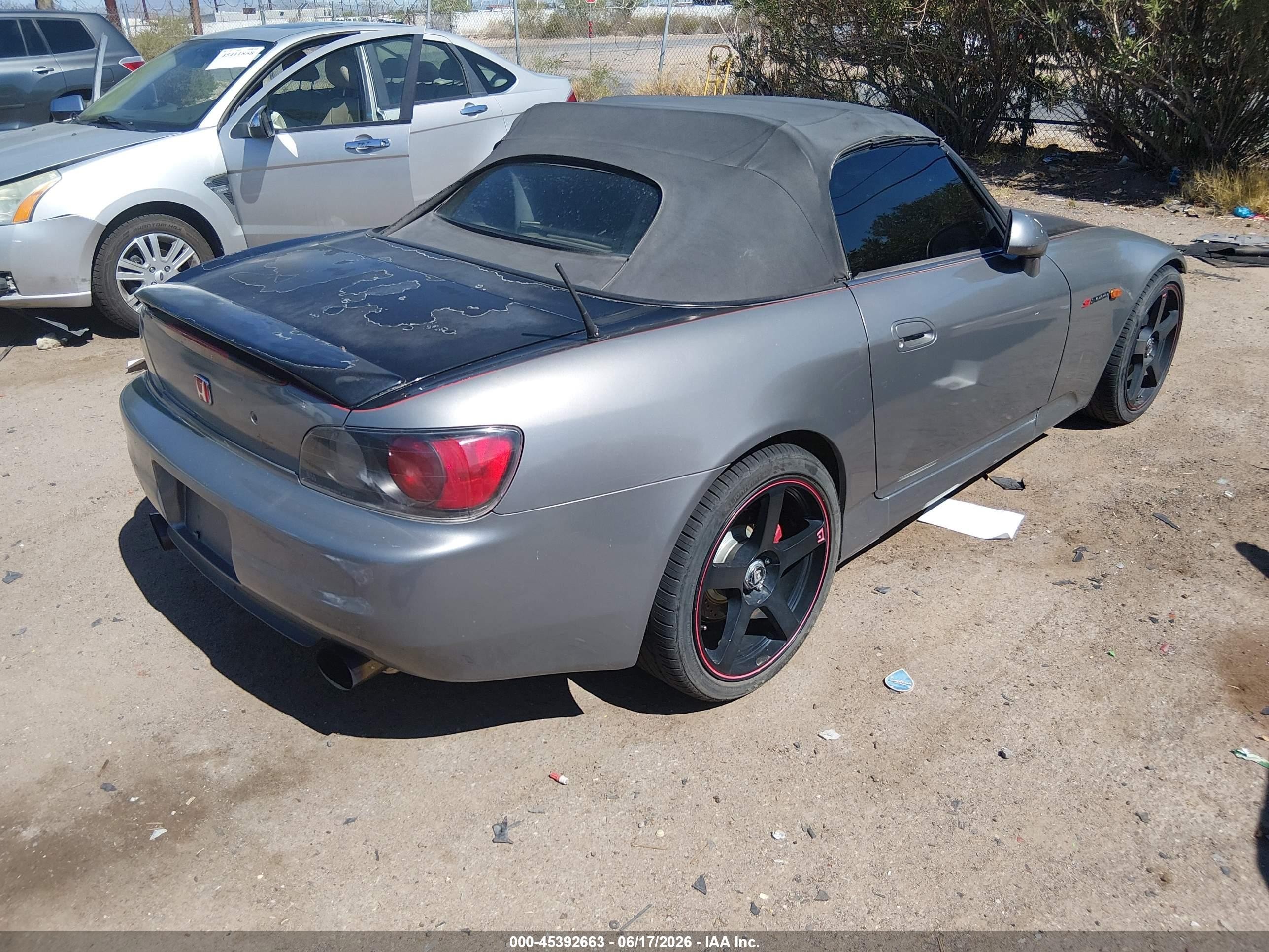 2001 Honda S2000 Gray vin: JHMAP11451T000839
