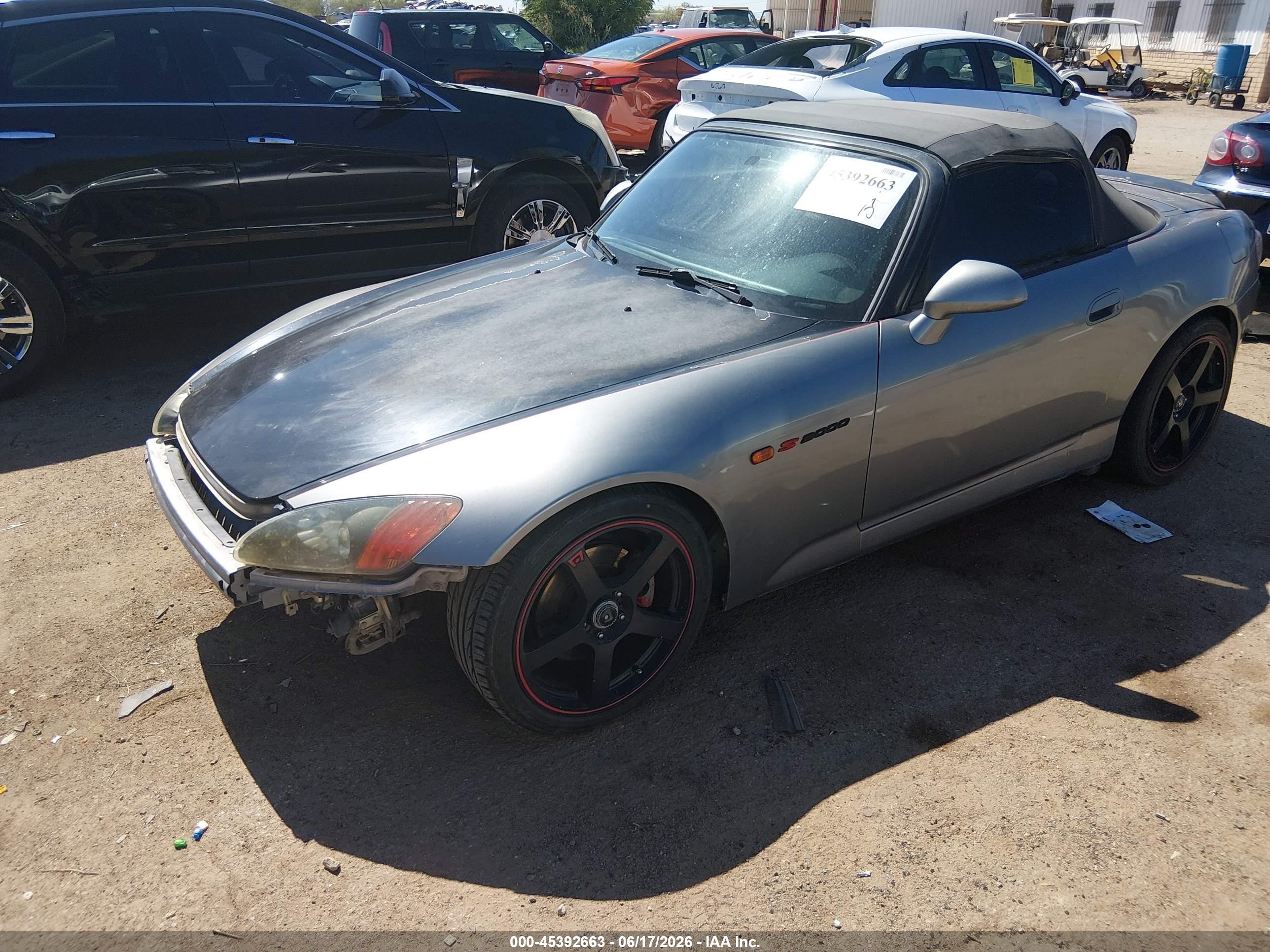 2001 Honda S2000 Gray vin: JHMAP11451T000839