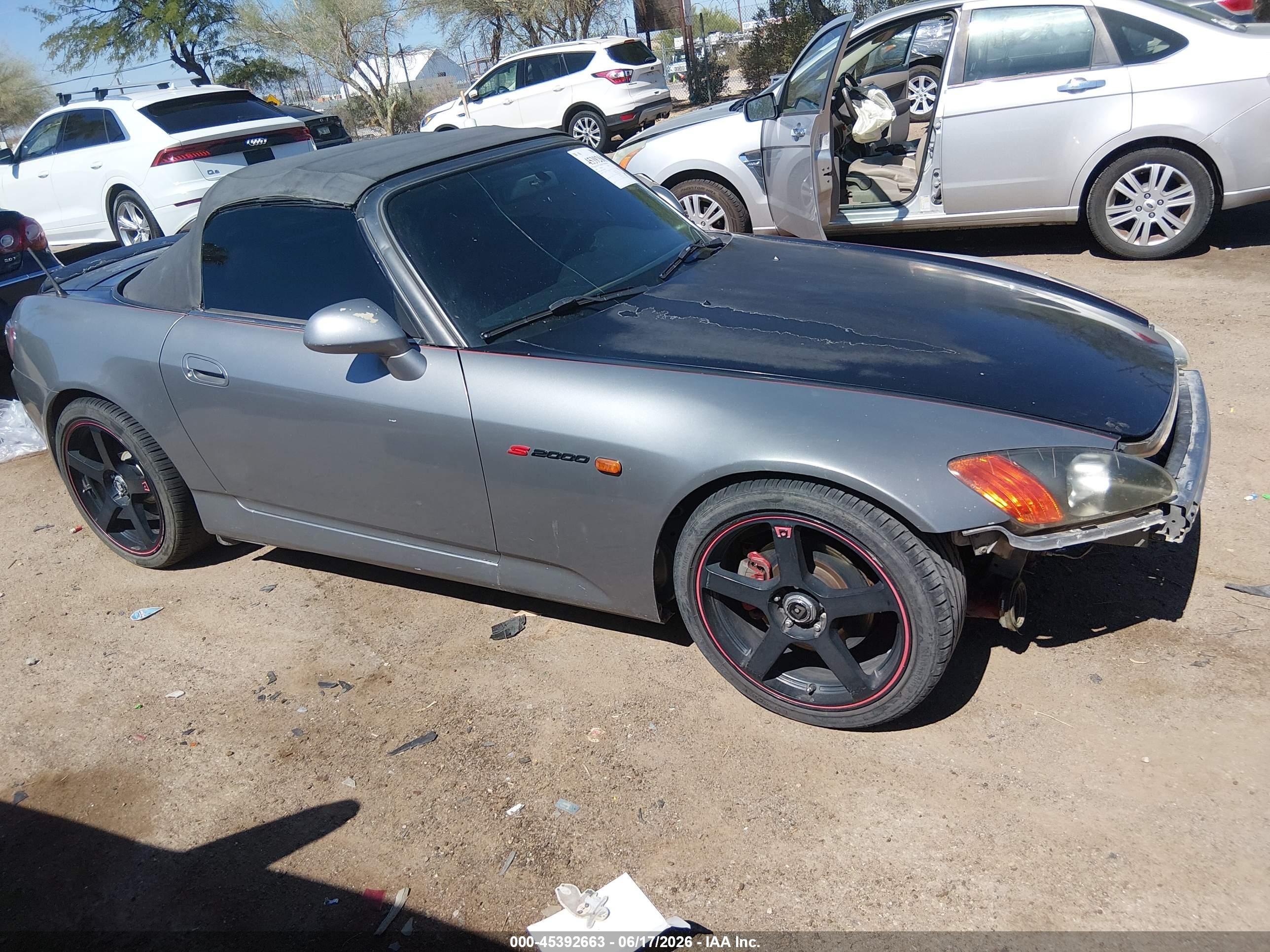 2001 Honda S2000 Gray vin: JHMAP11451T000839