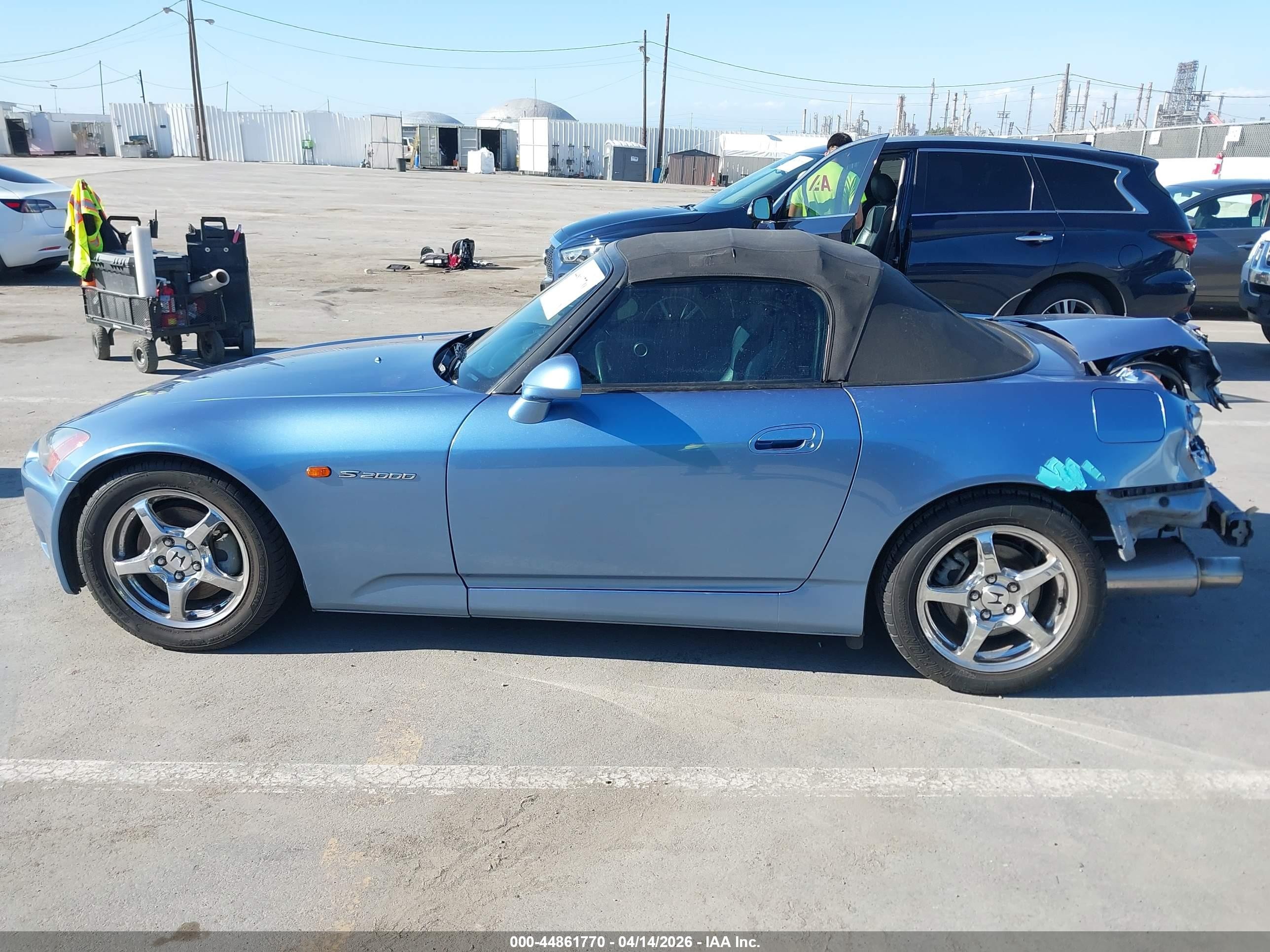 2002 Honda S2000 Light Blue vin: JHMAP11462T002987
