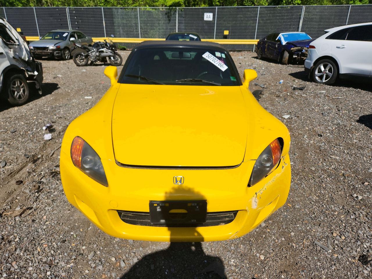 2001 Honda S2000 Желтый vin: JHMAP11491T009379