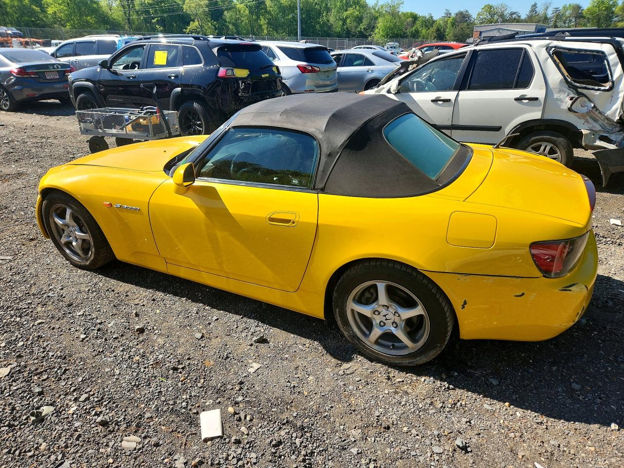 2001 Honda S2000 Желтый vin: JHMAP11491T009379