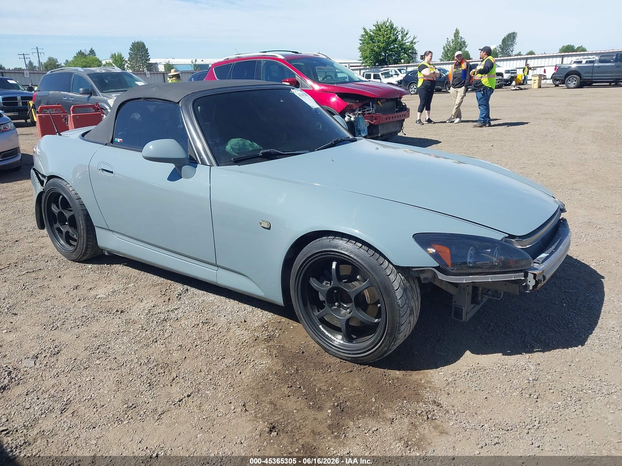 2000 Honda S2000   Light Blue vin: JHMAP1149YT001986