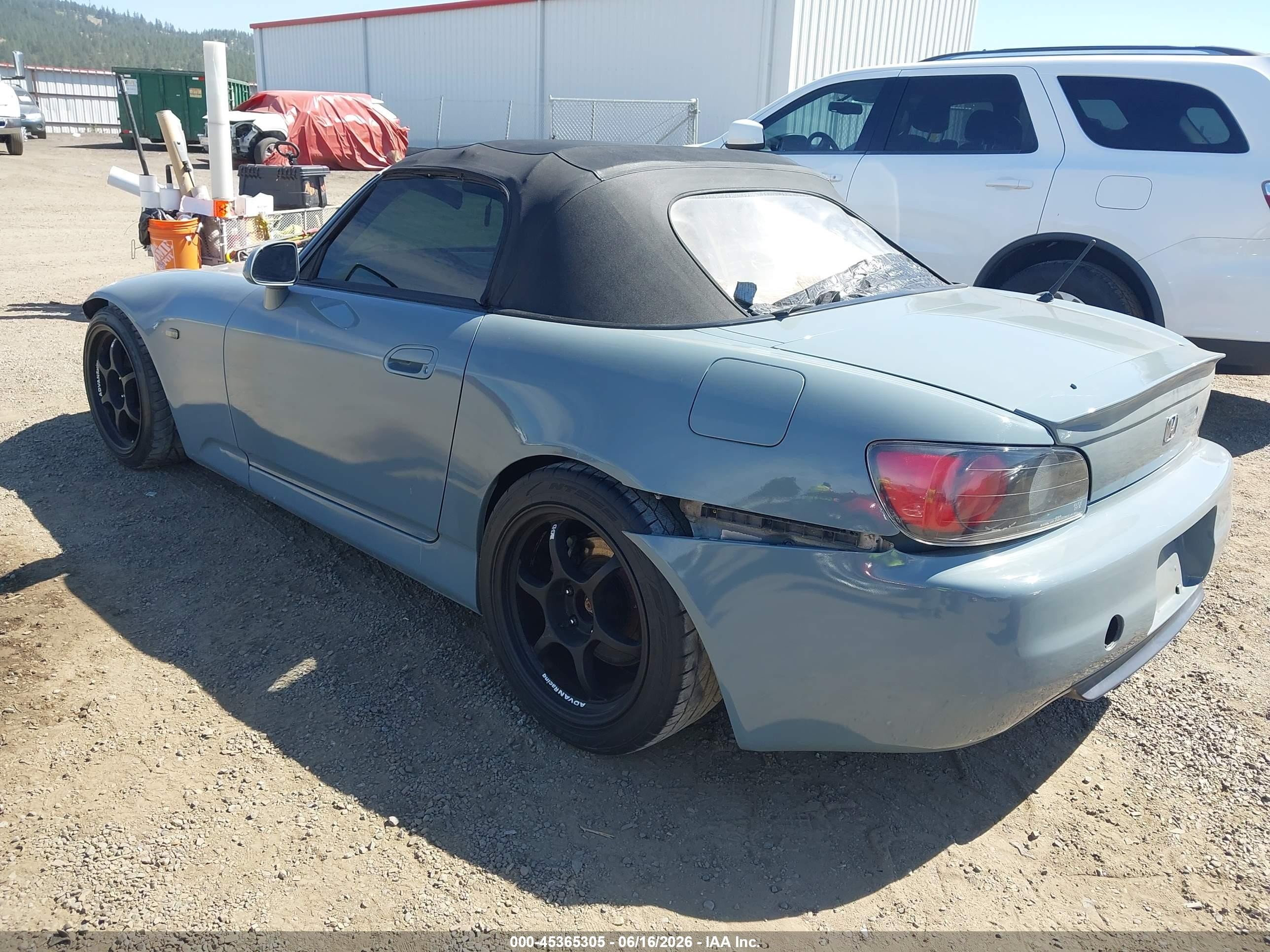 2000 Honda S2000   Light Blue vin: JHMAP1149YT001986