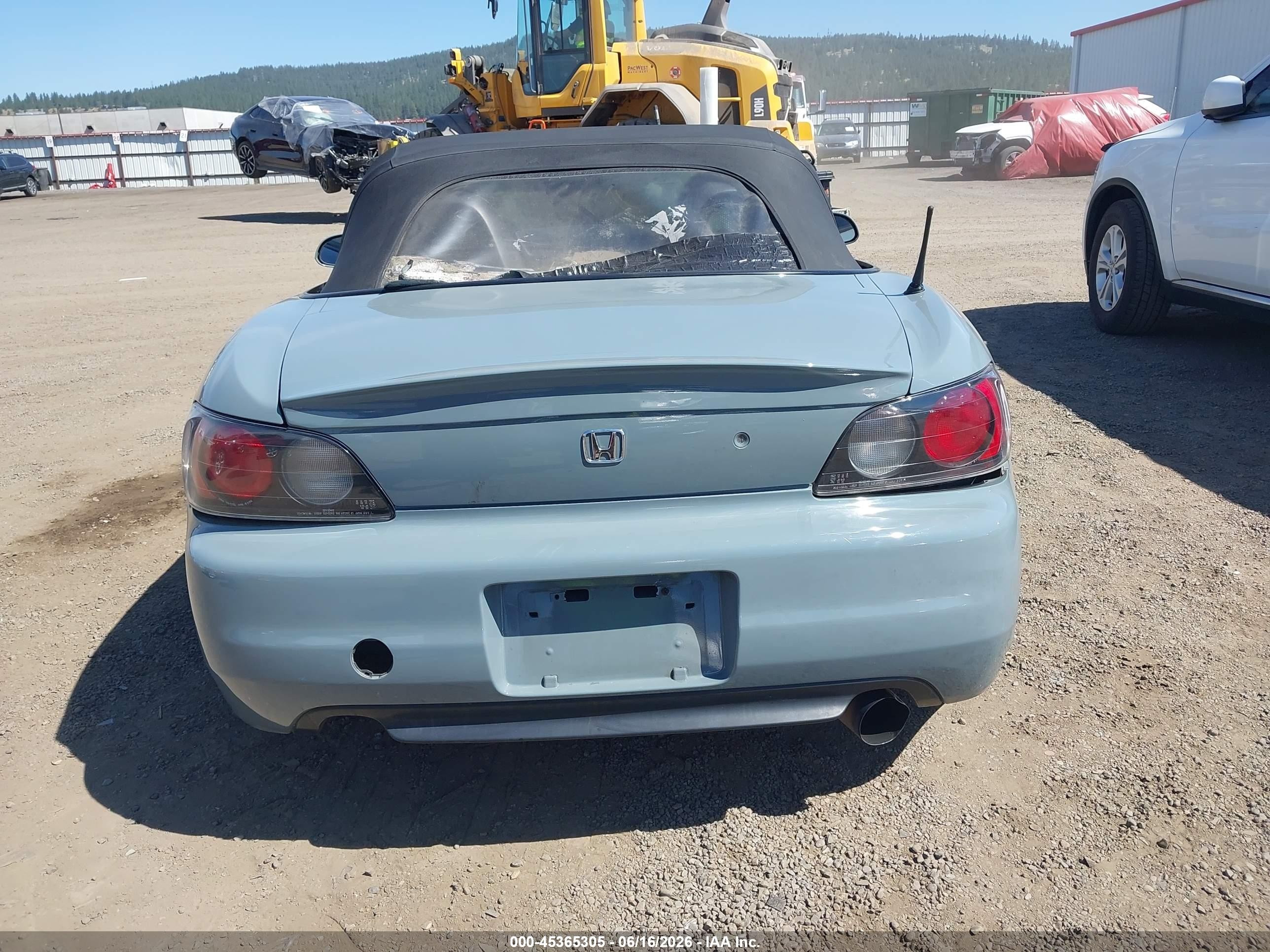 2000 Honda S2000   Light Blue vin: JHMAP1149YT001986