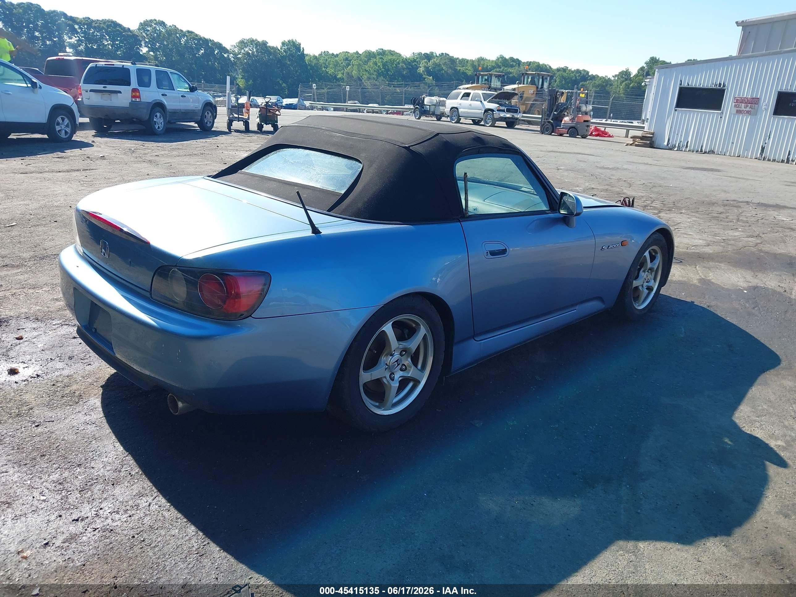 2003 Honda S2000 Blue vin: JHMAP114X3T002413