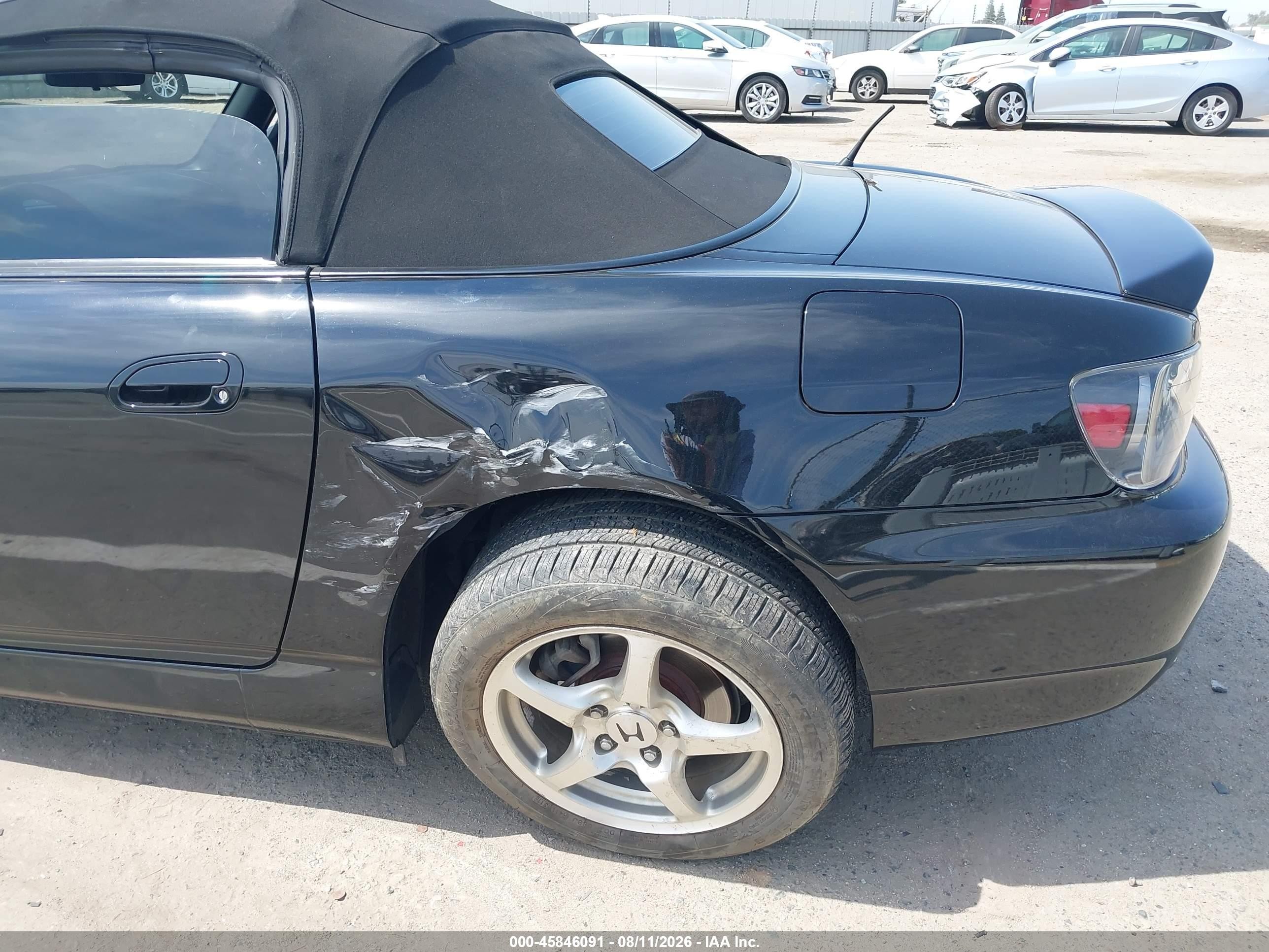 2003 Honda S2000   Black vin: JHMAP114X3T006199