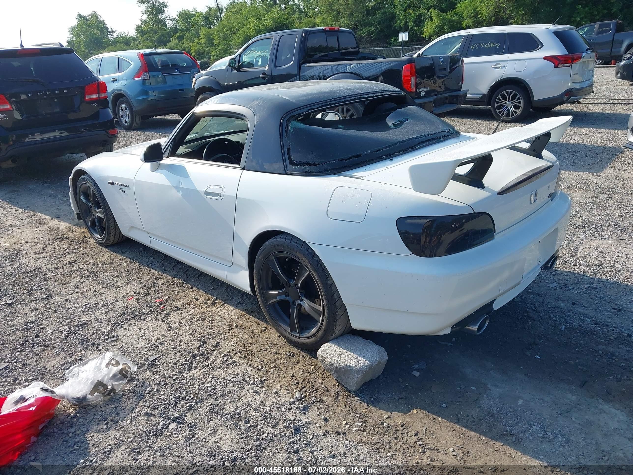 2008 Honda S2000 Cr White vin: JHMAP21268S001664