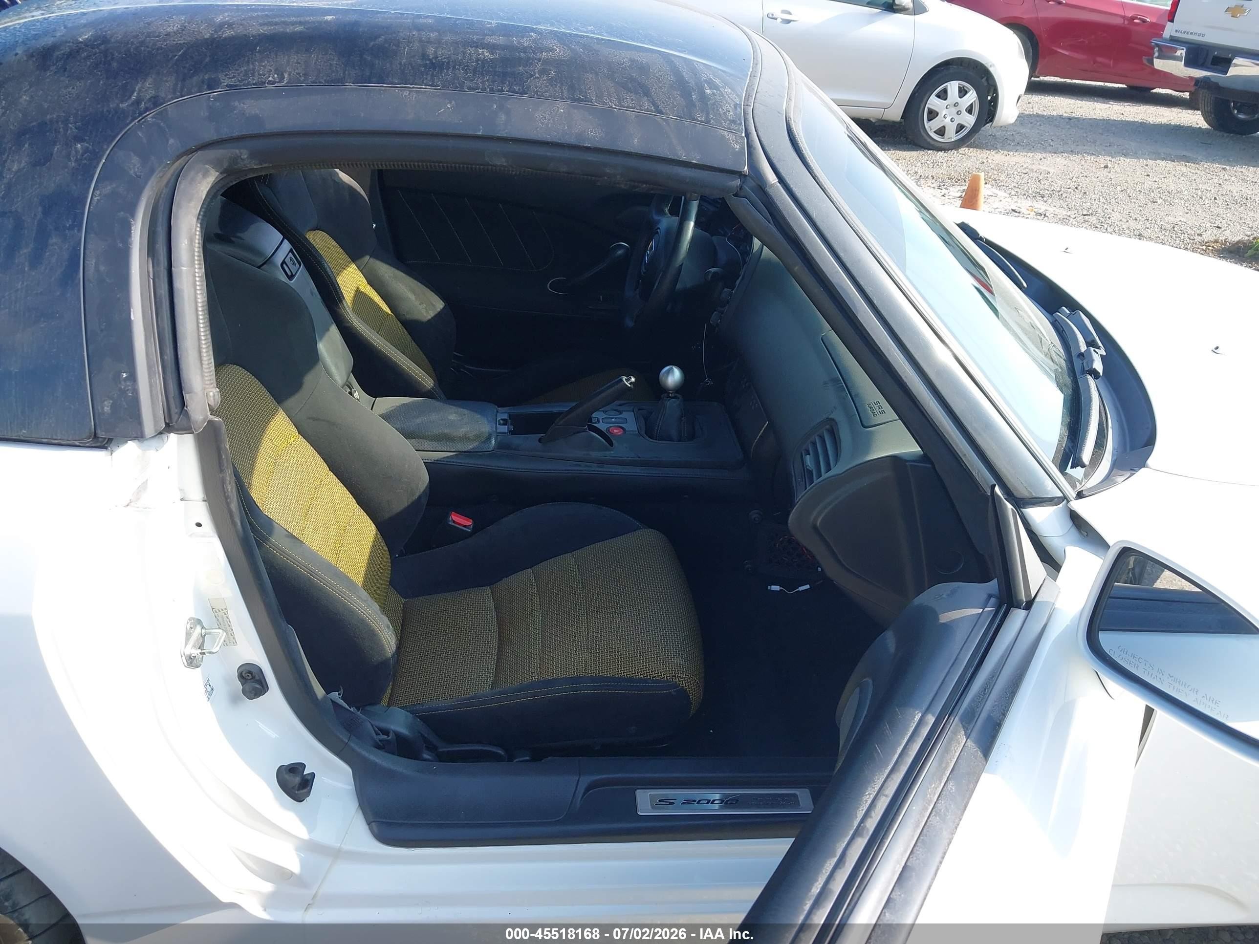 2008 Honda S2000 Cr White vin: JHMAP21268S001664