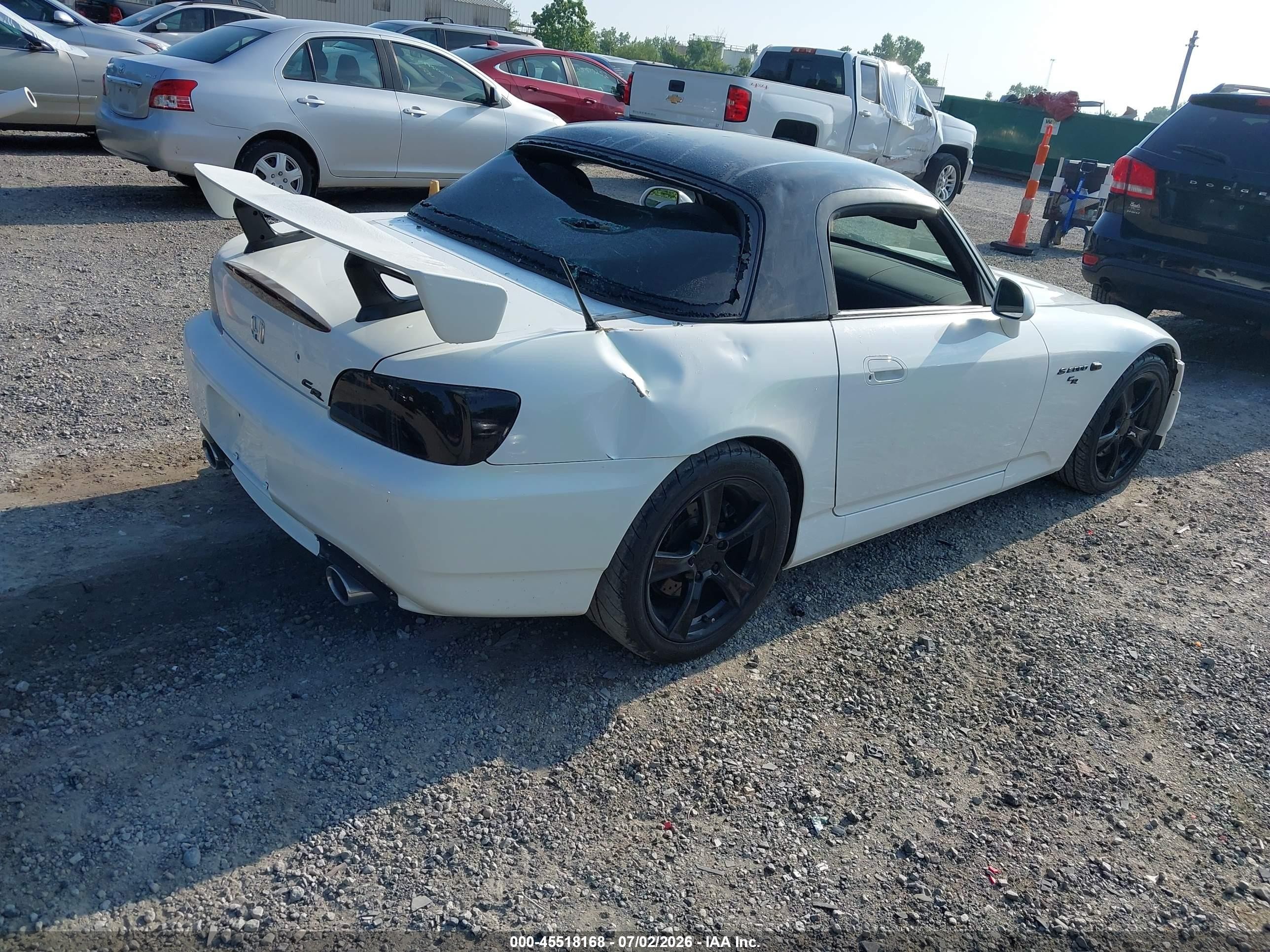 2008 Honda S2000 Cr White vin: JHMAP21268S001664