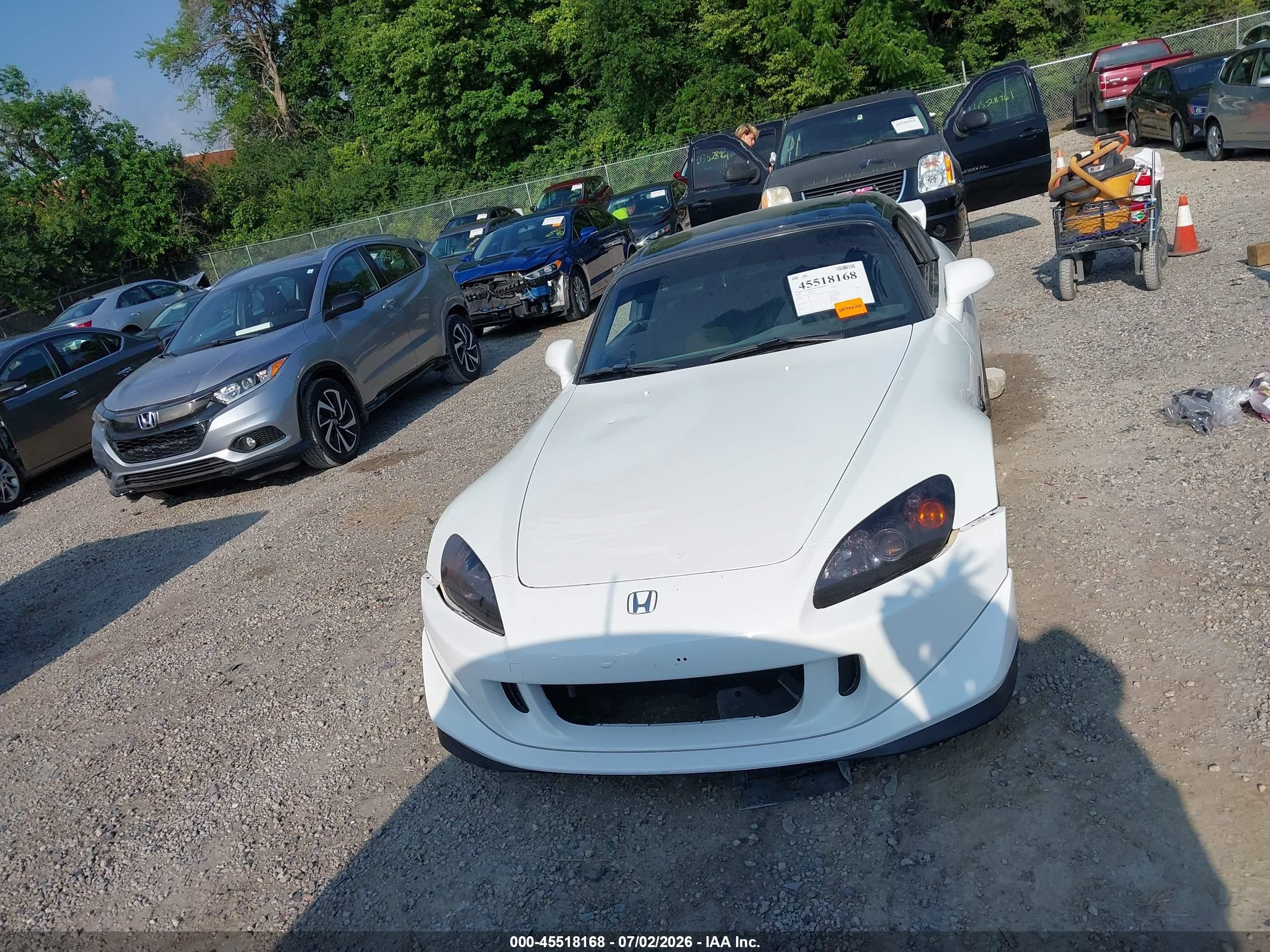 2008 Honda S2000 Cr White vin: JHMAP21268S001664
