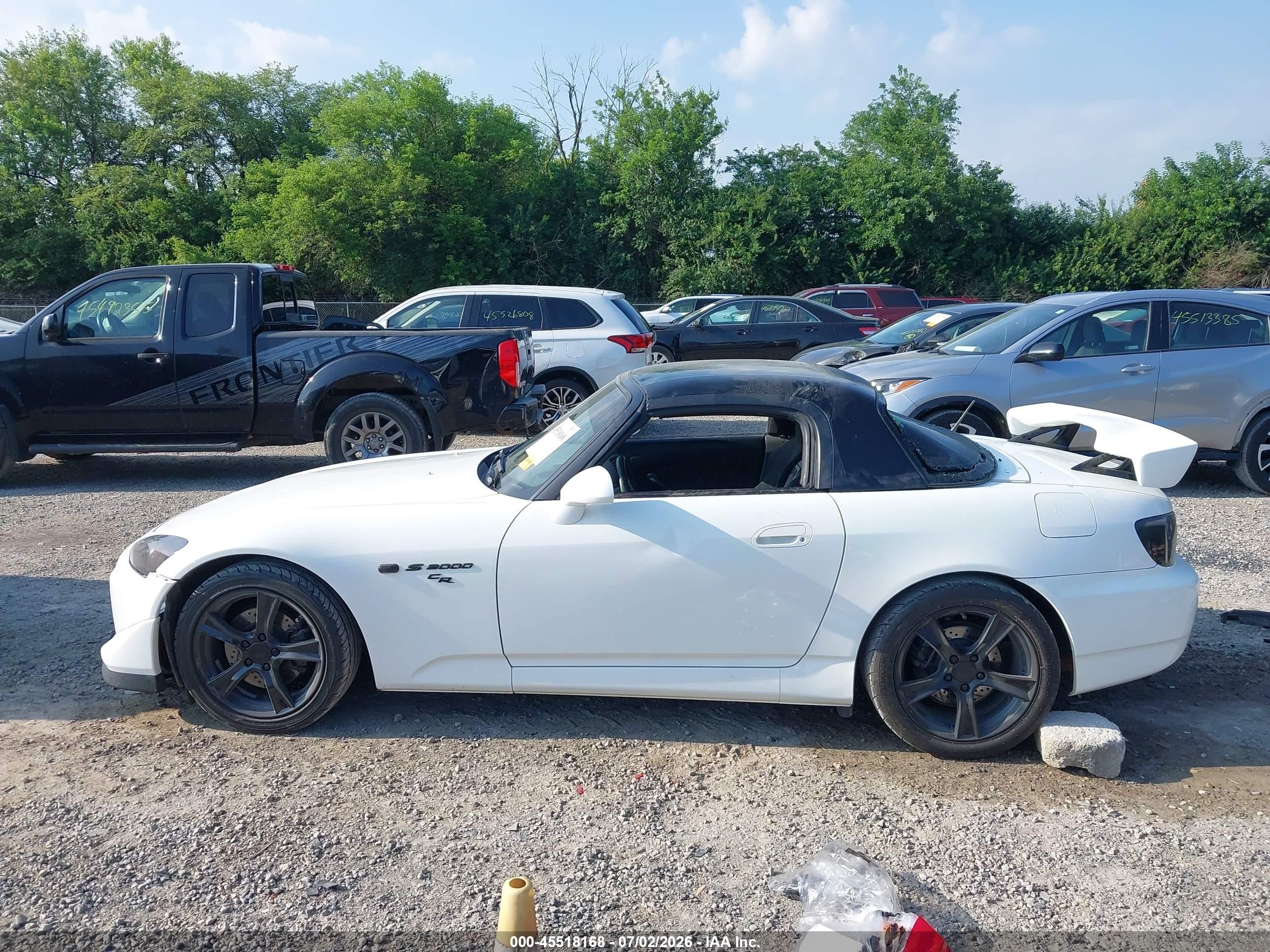 2008 Honda S2000 Cr White vin: JHMAP21268S001664