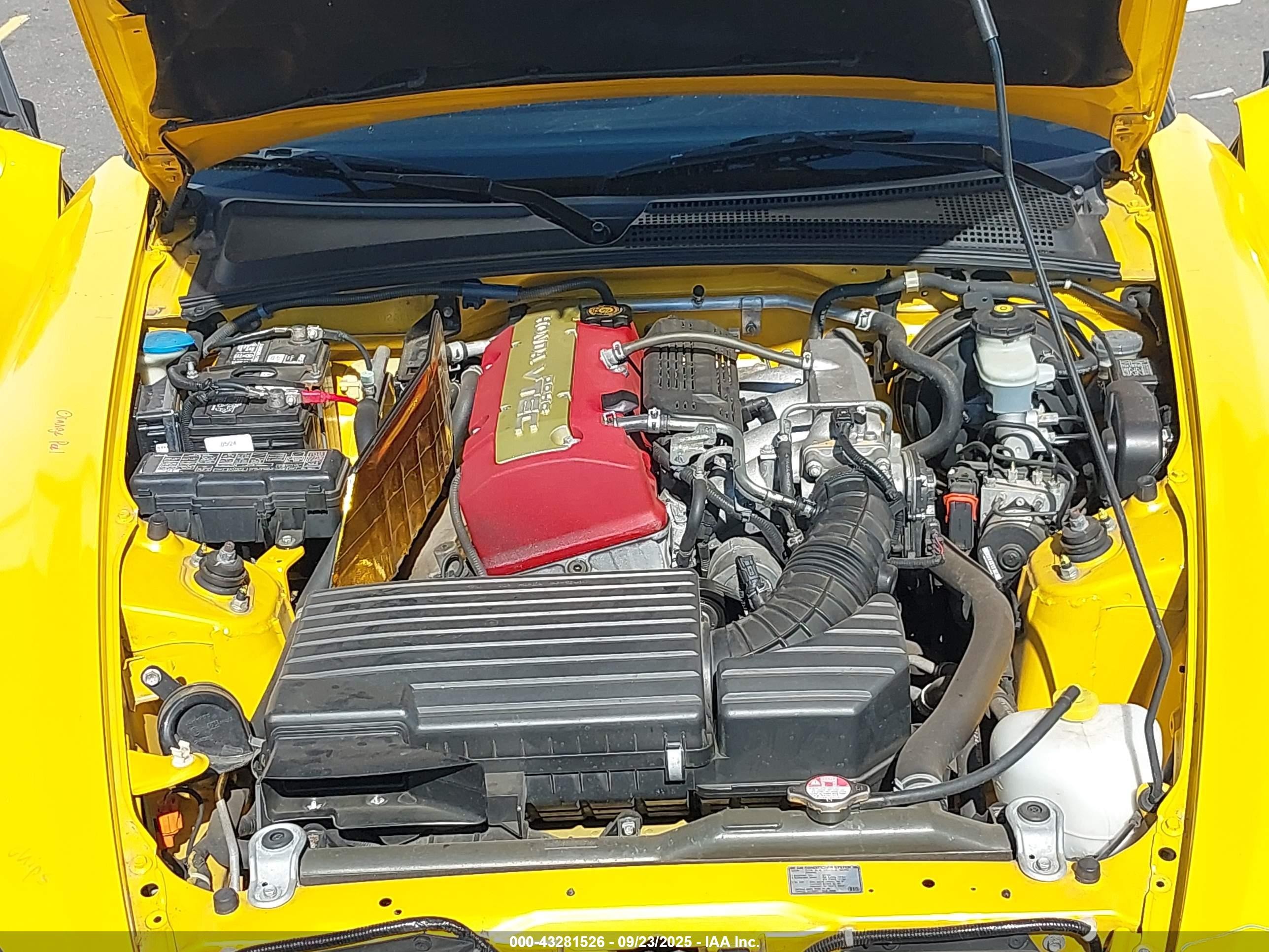 2007 Honda S2000   Yellow vin: JHMAP21427S002326