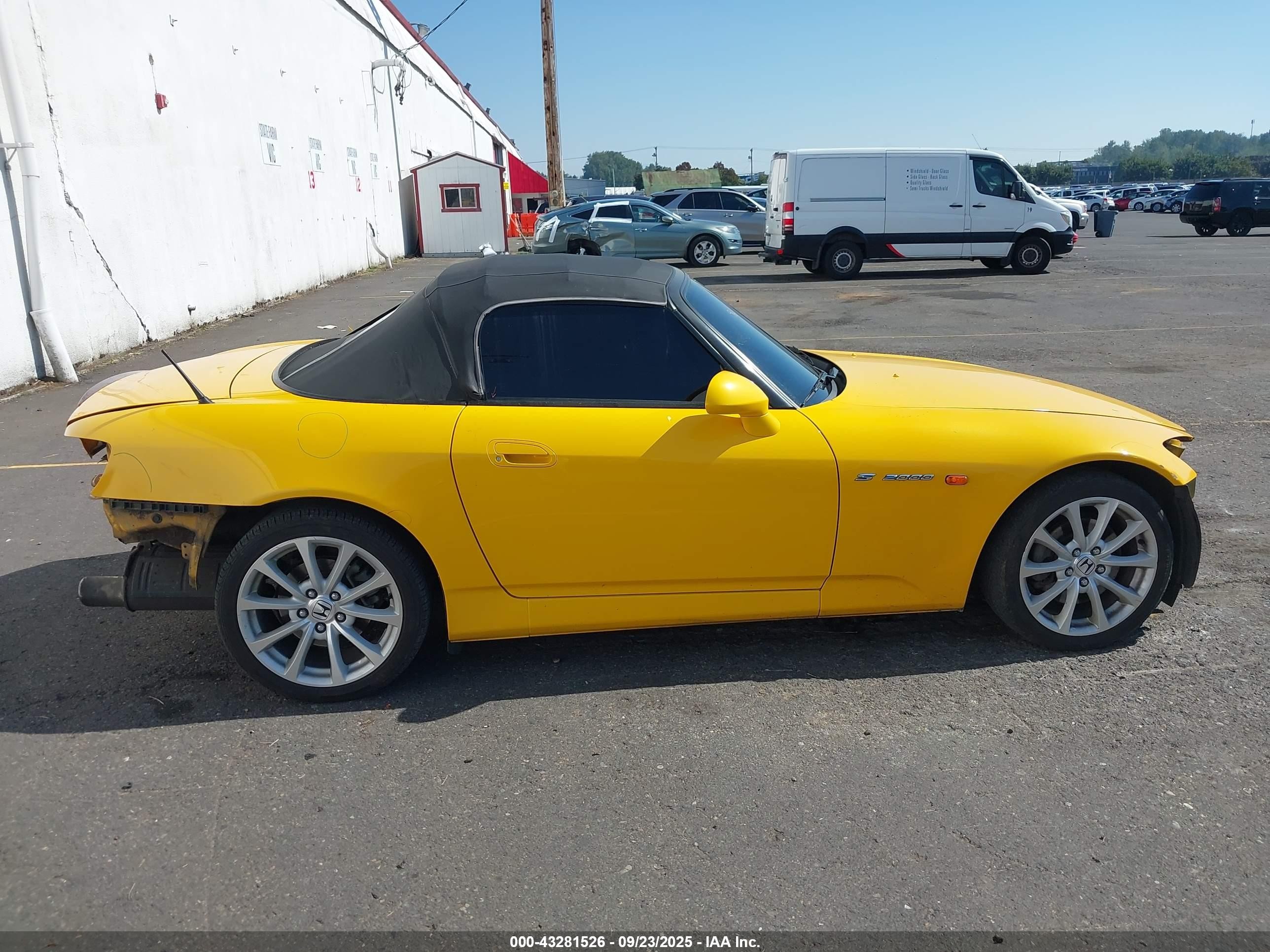 2007 Honda S2000   Yellow vin: JHMAP21427S002326