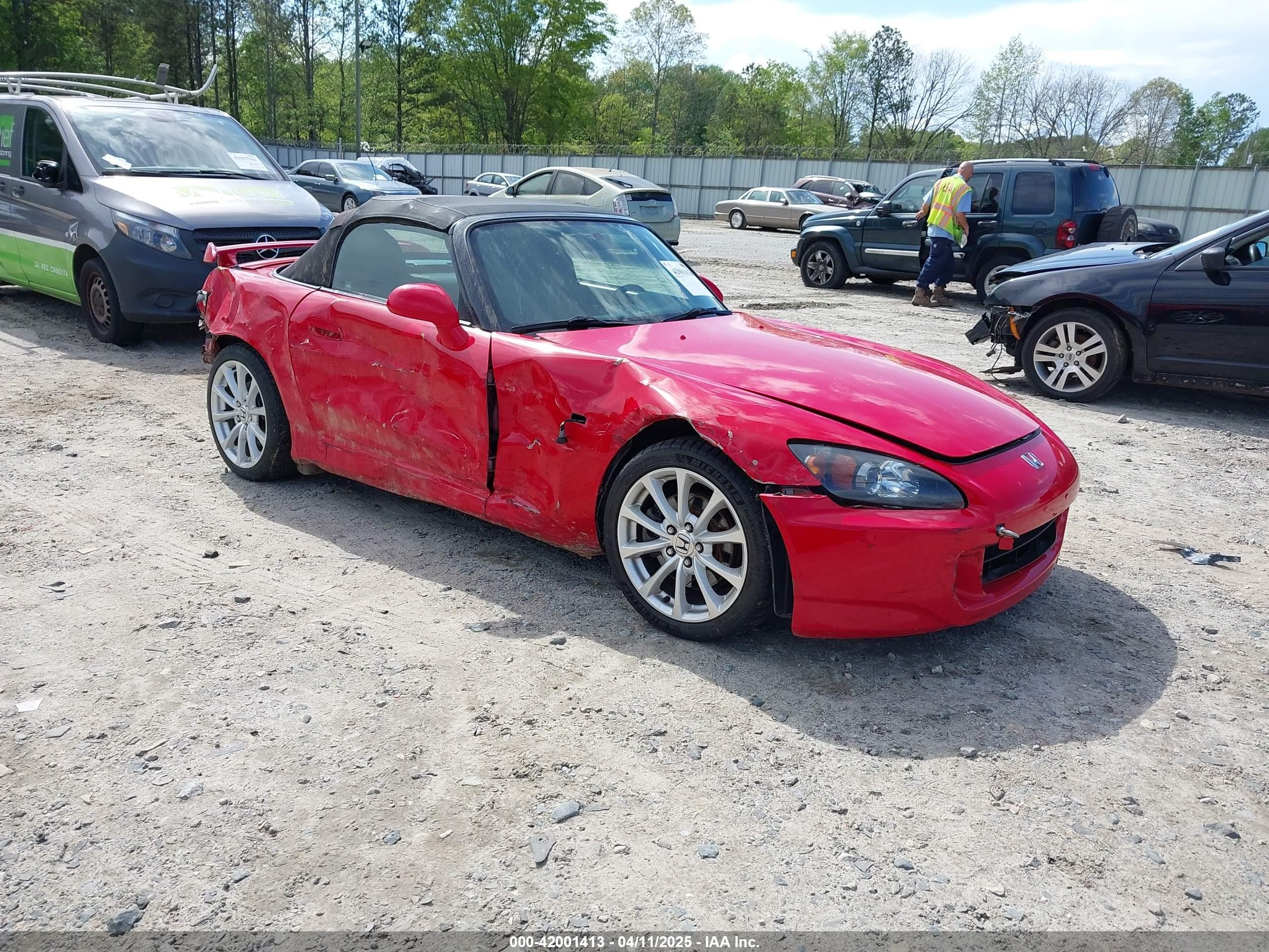 2007 Honda S2000   Red vin: JHMAP21427S002357