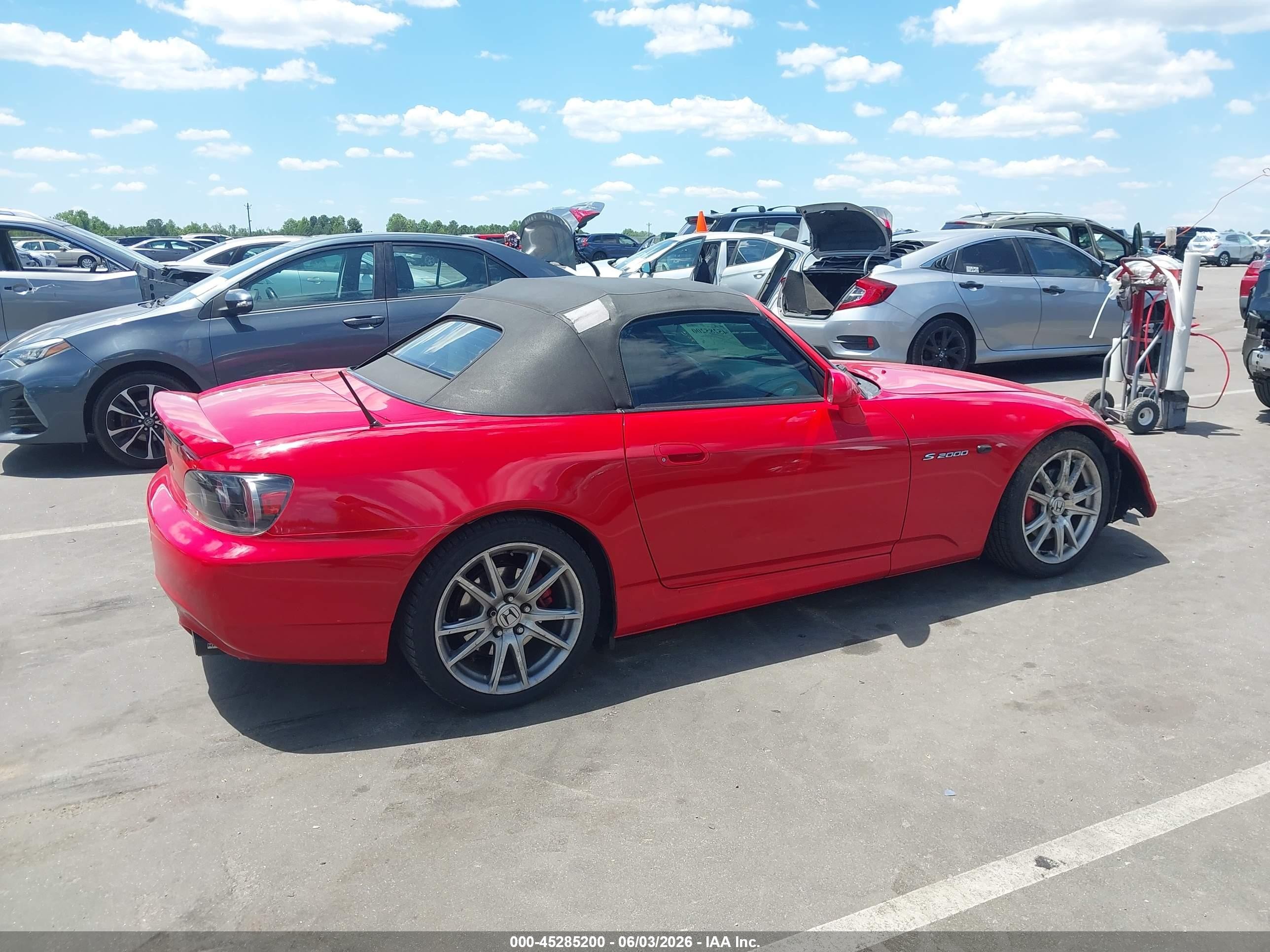 2008 Honda S2000   Red vin: JHMAP21488S001165