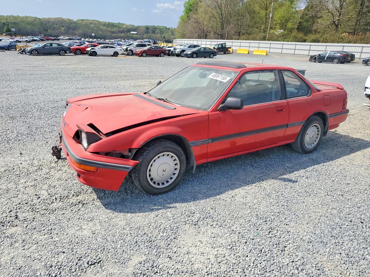 1989 Honda Prelude 2.0si Red vin: JHMBA4234KC057807