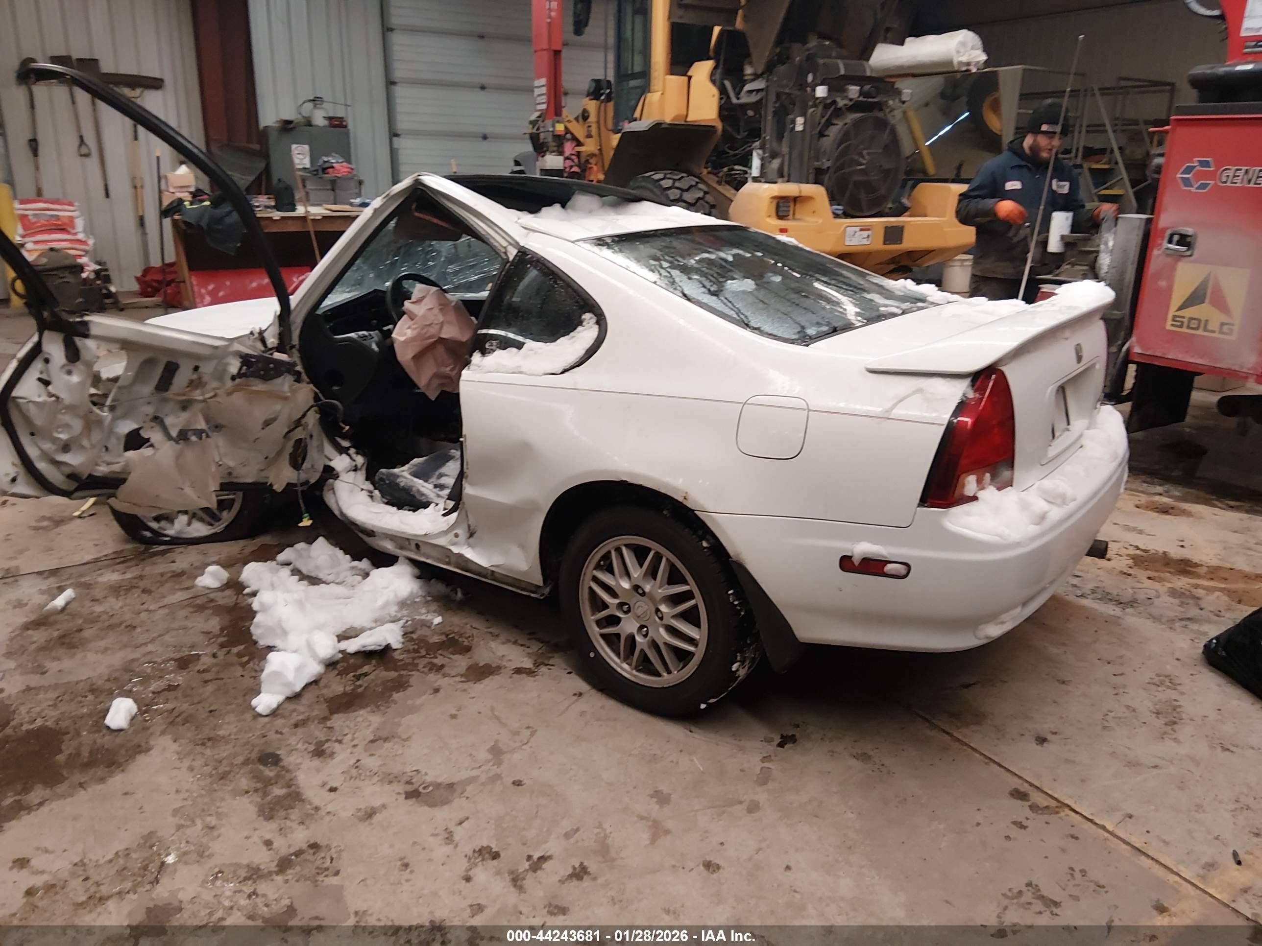 1992 Honda Prelude S White vin: JHMBA8248NC002278