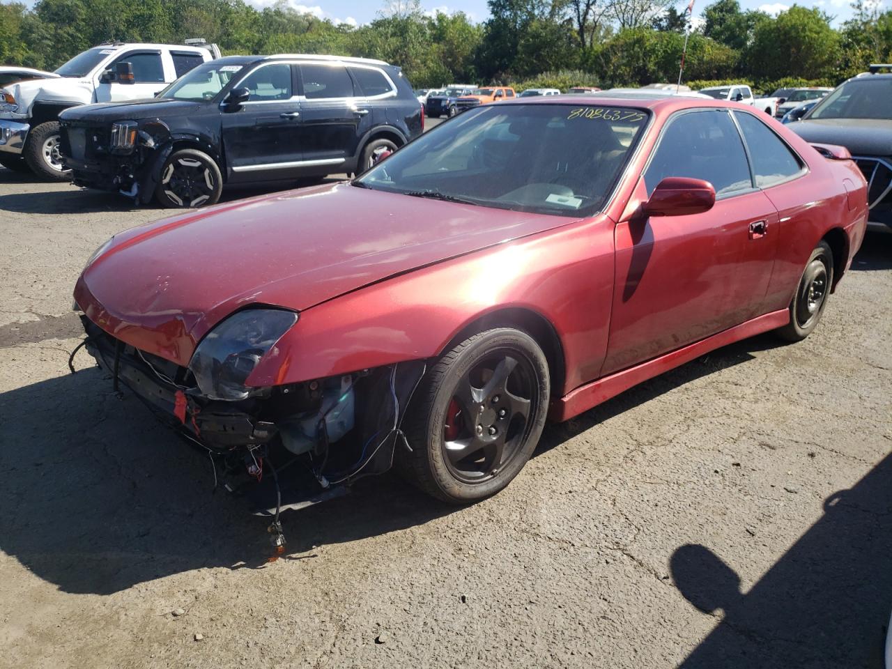 2001 Honda Prelude Red vin: JHMBB61421C000636
