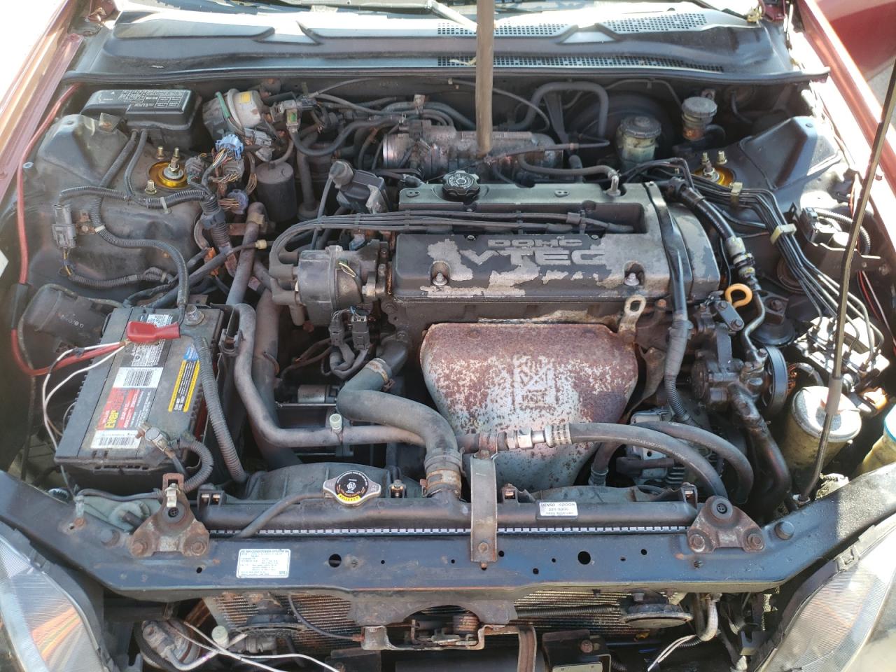 2001 Honda Prelude Red vin: JHMBB61421C000636