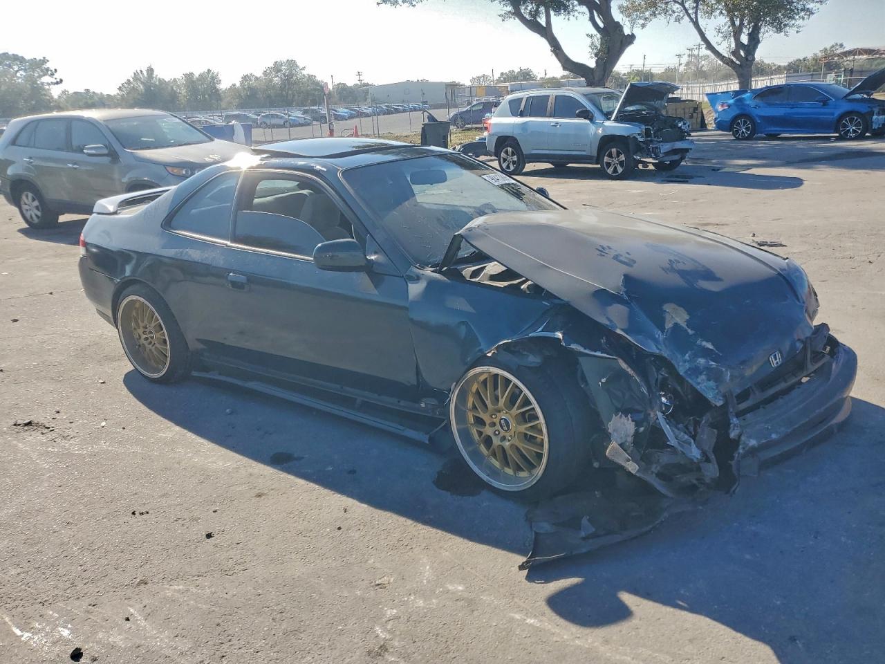 1997 Honda Prelude Green vin: JHMBB6147VC004607