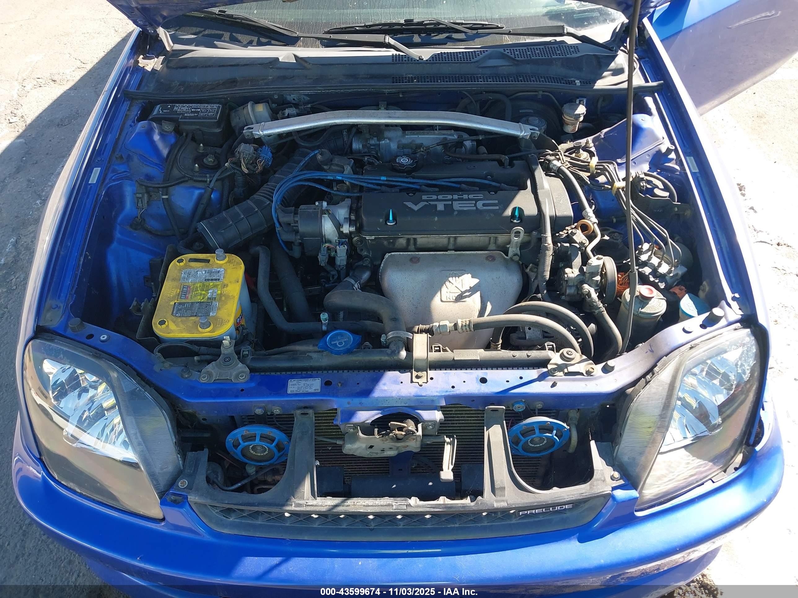 2001 Honda Prelude Type Sh Синий vin: JHMBB61571C011799