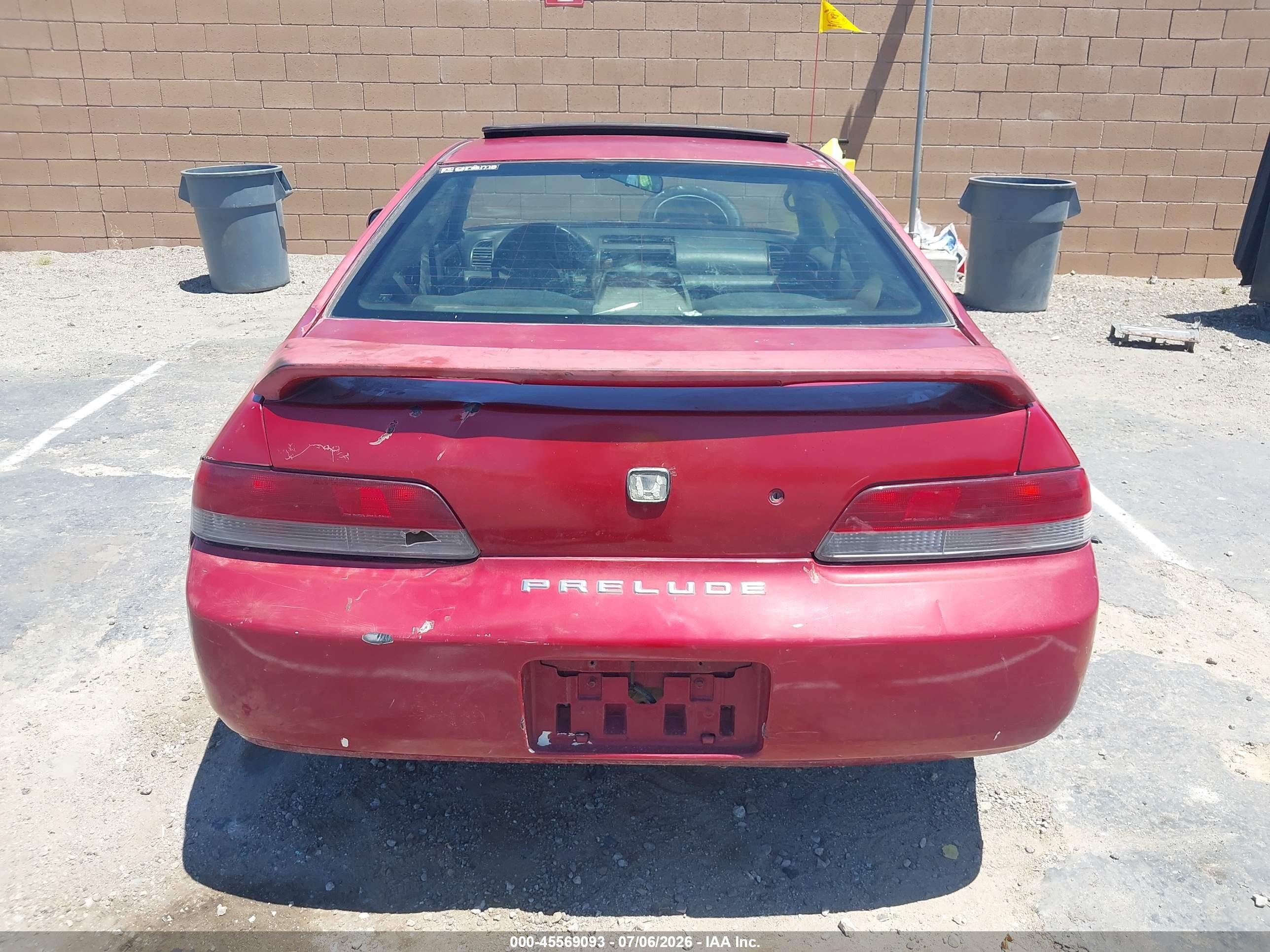 1997 Honda Prelude   Red vin: JHMBB6244VC011058