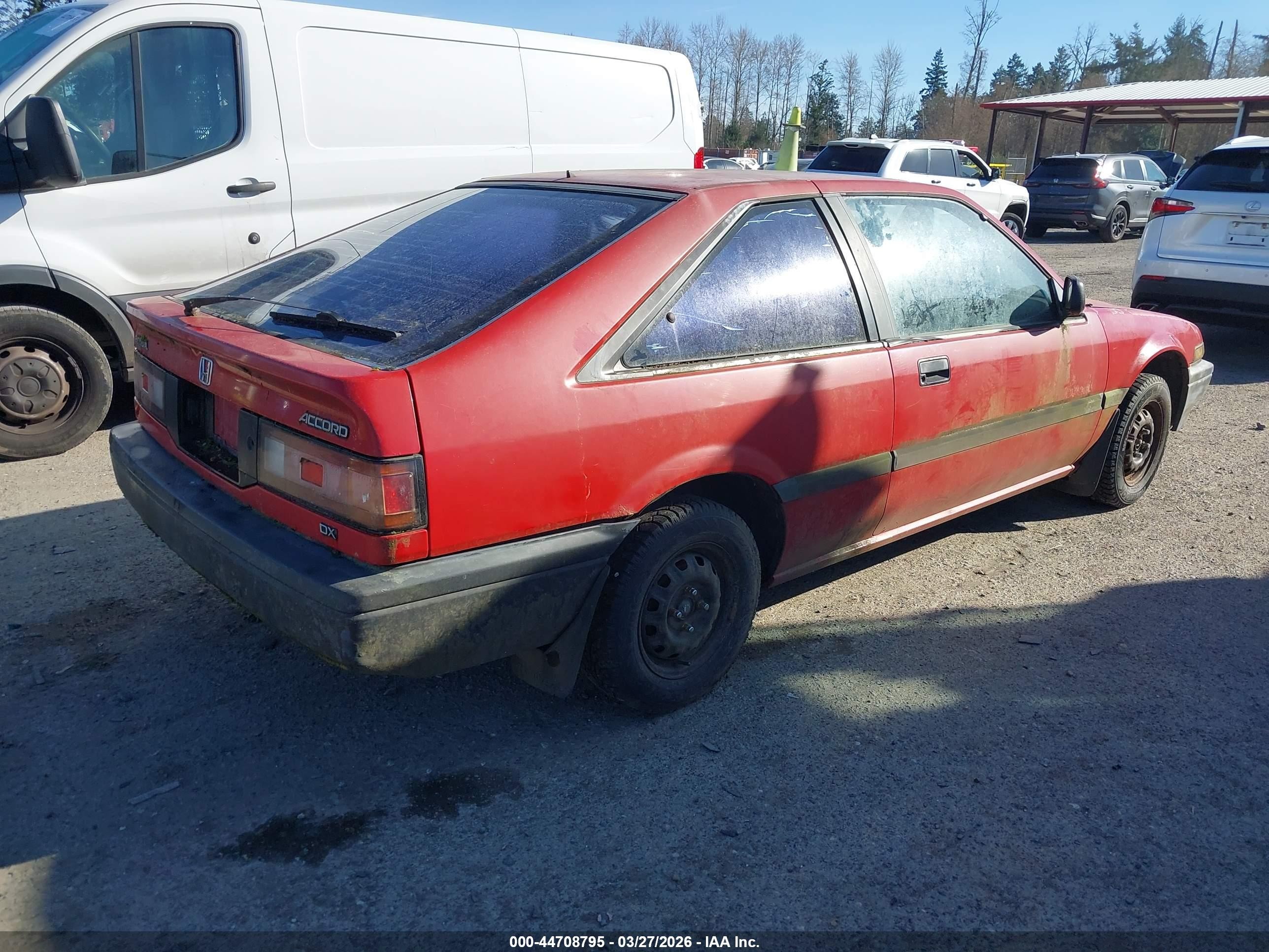 1988 Honda Accord Dx Красный vin: JHMCA5362JC052316