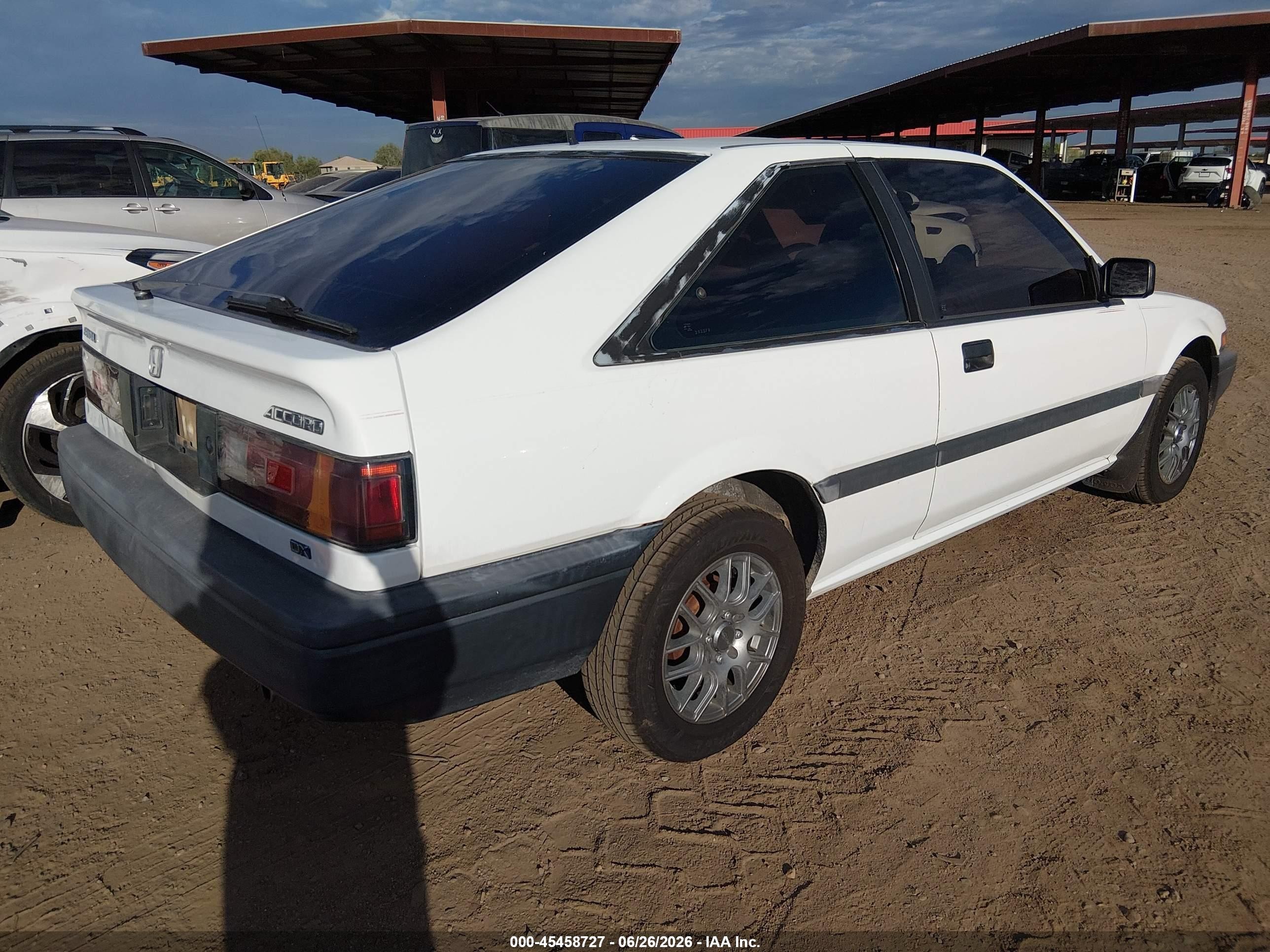 1989 Honda Accord Dx White vin: JHMCA5468KC013701