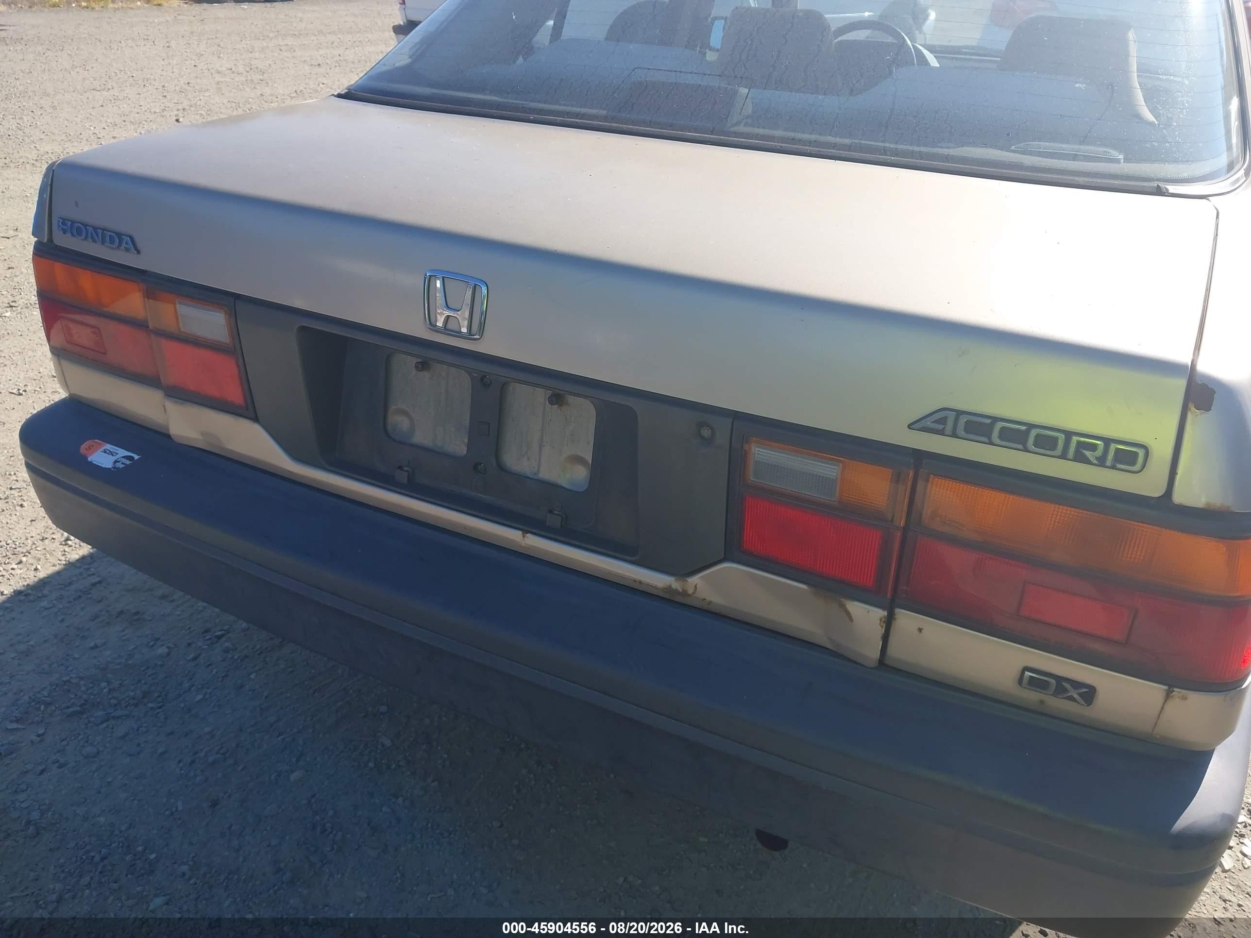 1987 Honda Accord Dx Gold vin: JHMCA5523HC024478