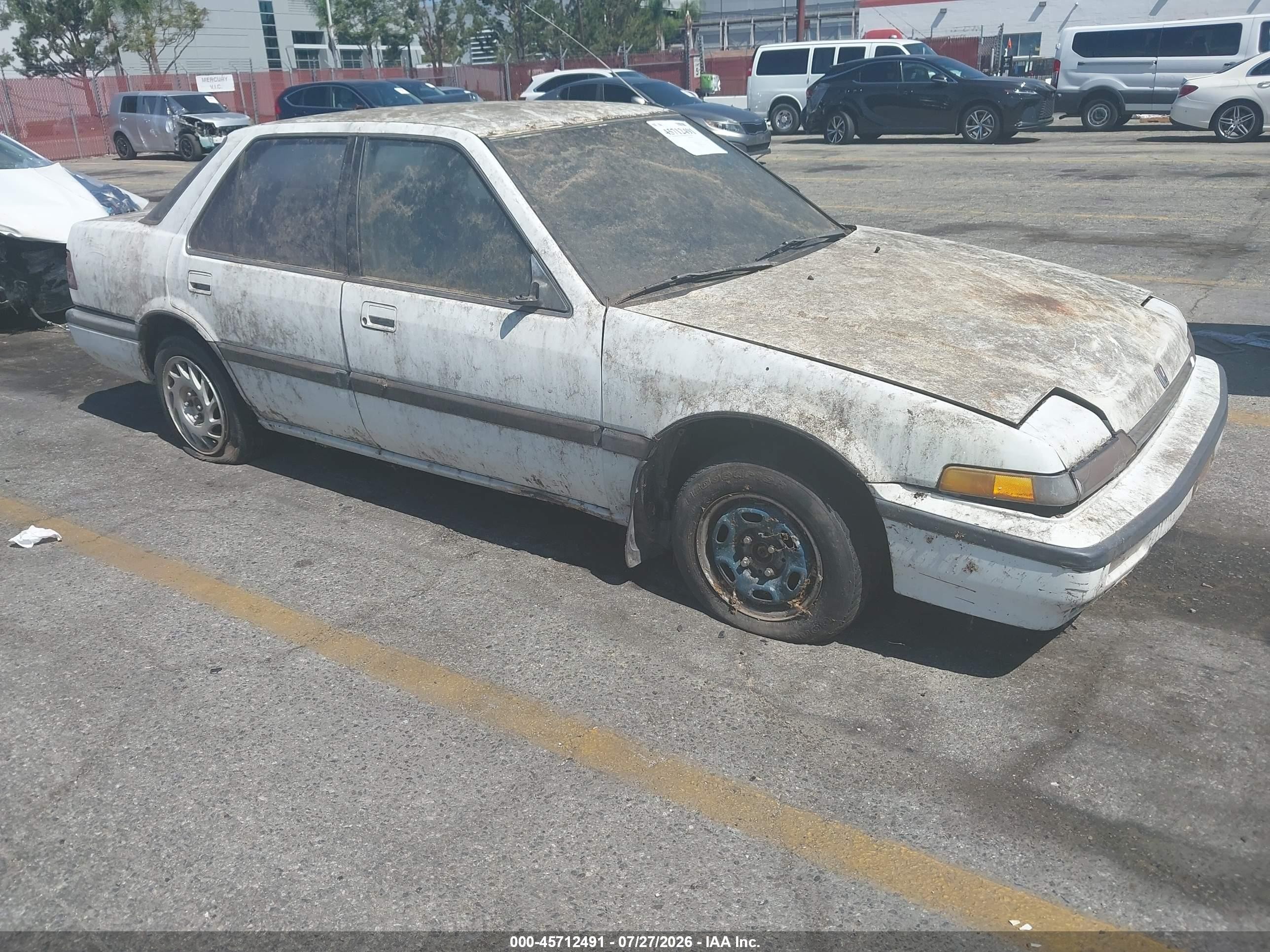 1987 Honda Accord Lx White vin: JHMCA5531HC091959
