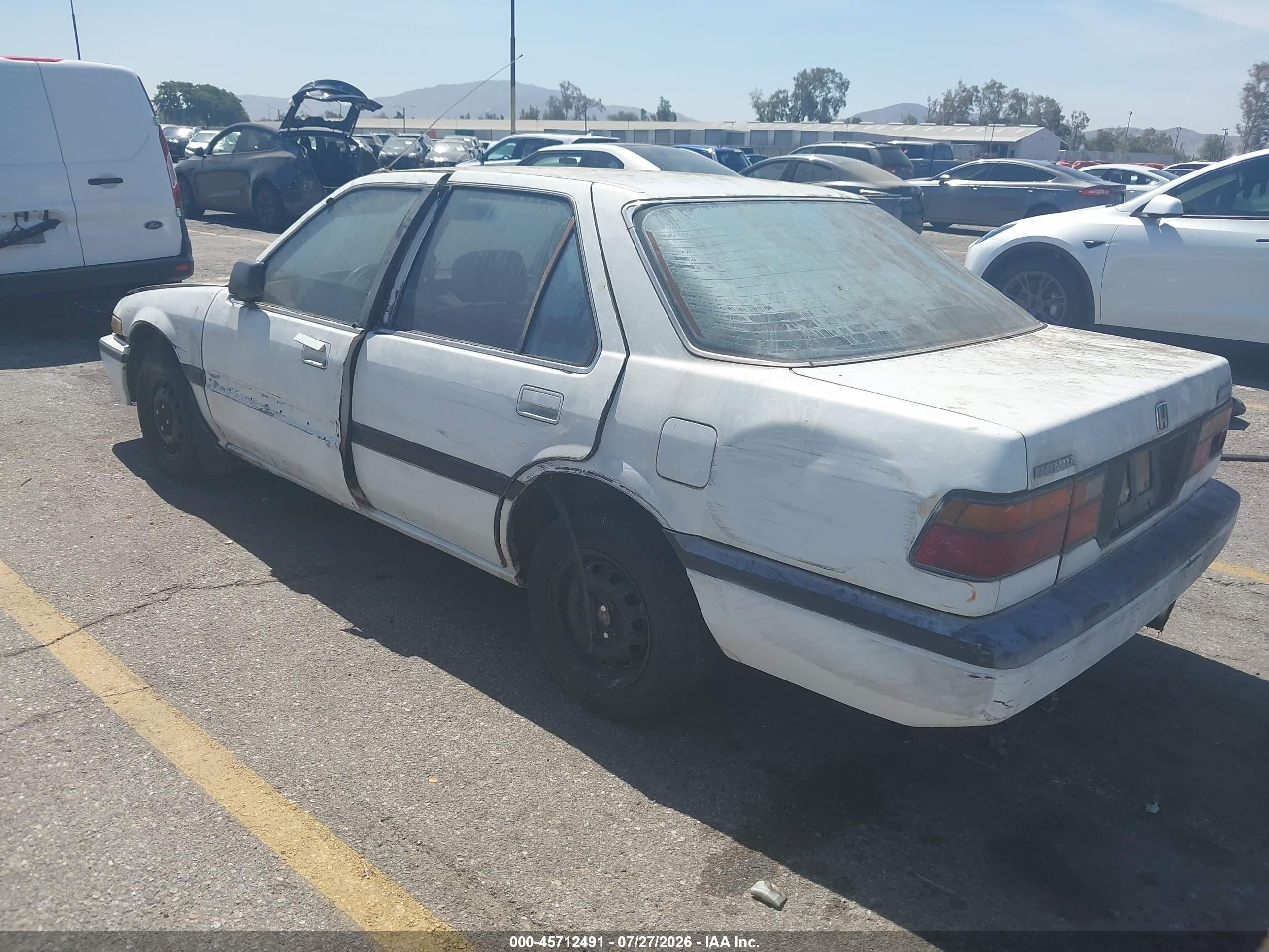 1987 Honda Accord Lx White vin: JHMCA5531HC091959