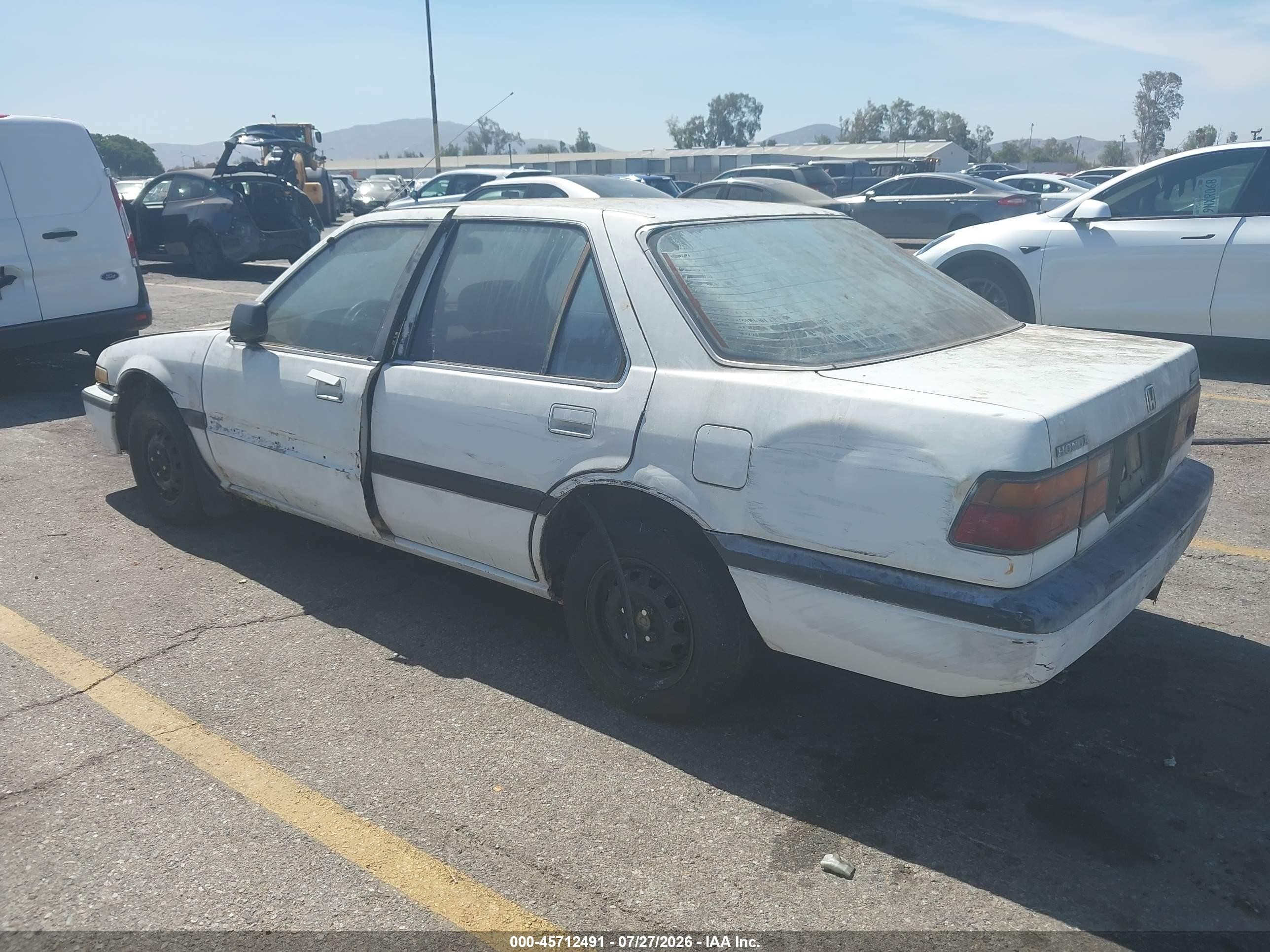 1987 Honda Accord Lx White vin: JHMCA5531HC091959