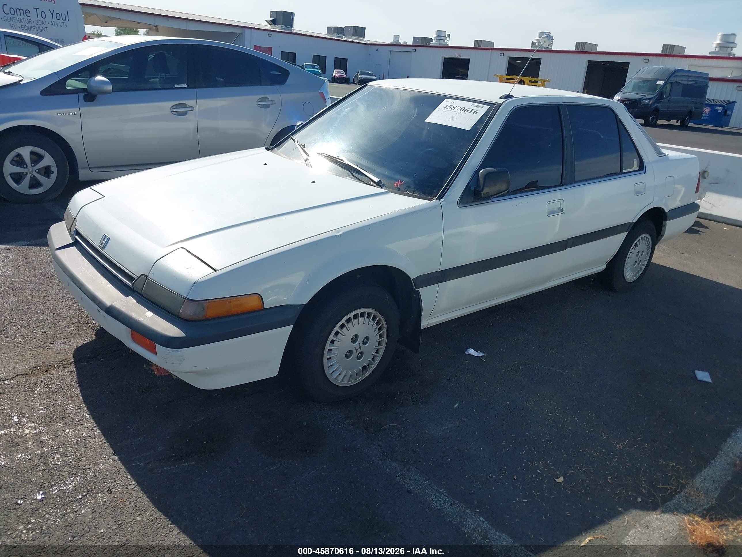 1987 Honda Accord Lx White vin: JHMCA5630HC067778