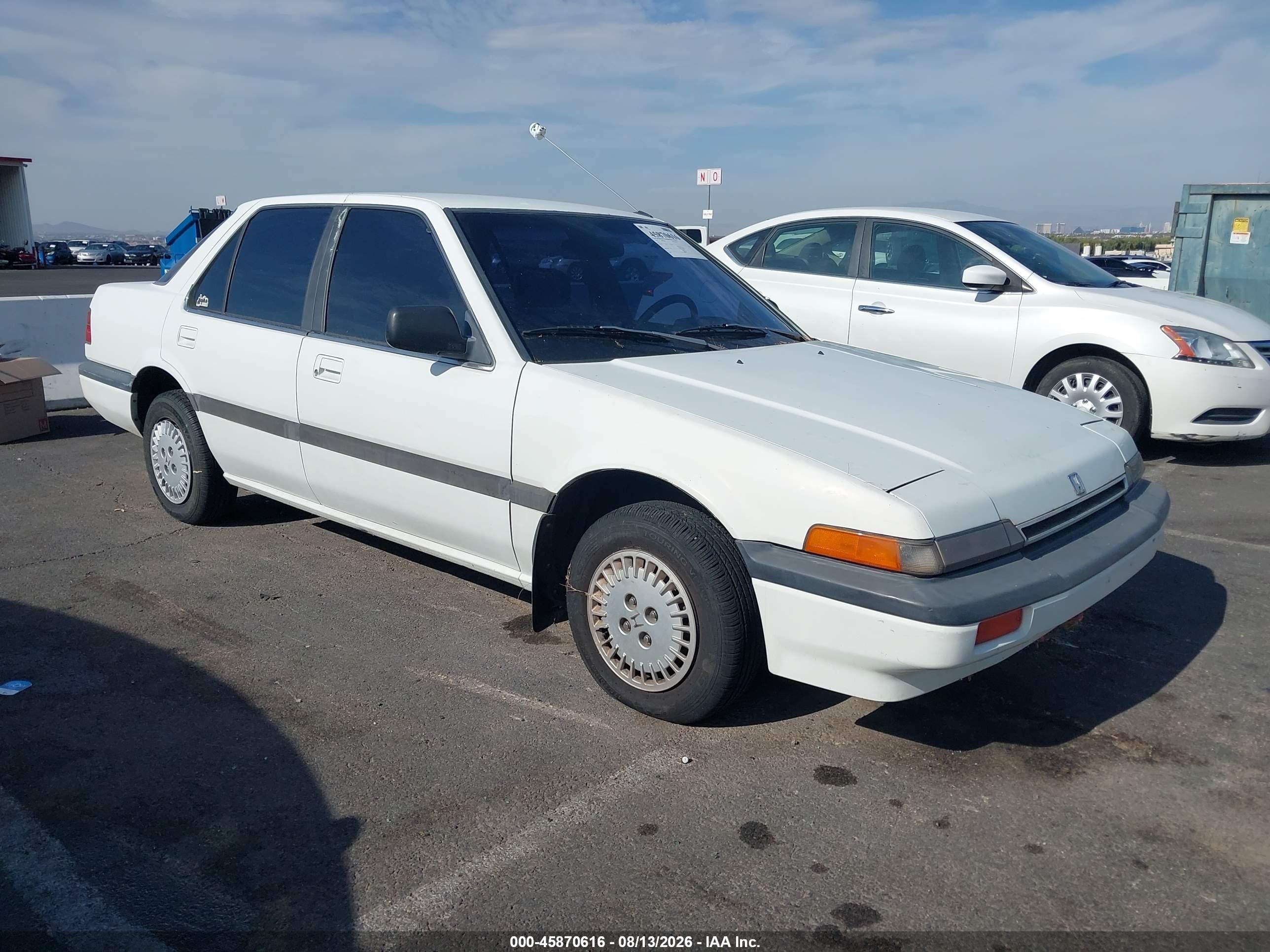 1987 Honda Accord Lx White vin: JHMCA5630HC067778