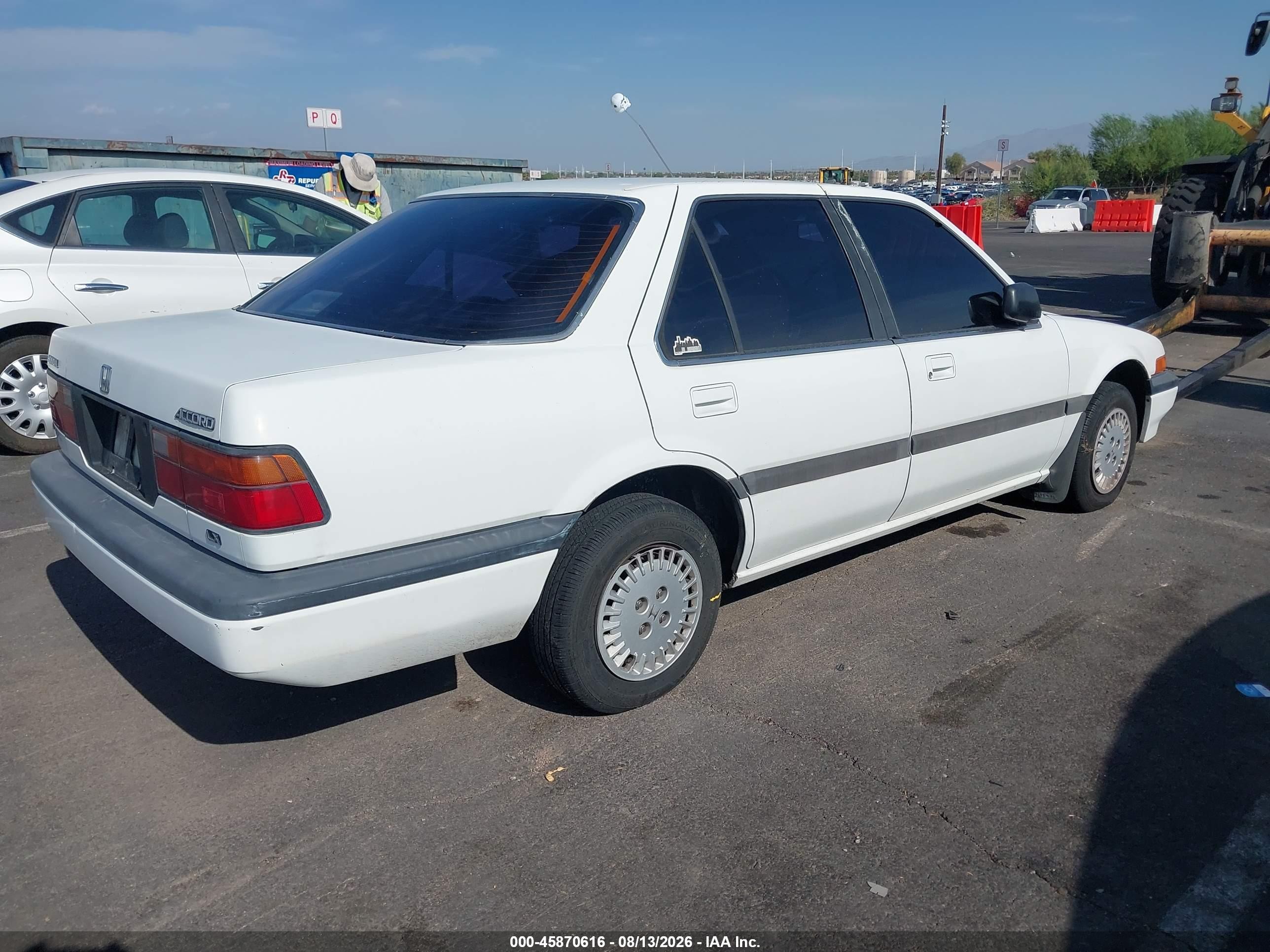 1987 Honda Accord Lx White vin: JHMCA5630HC067778
