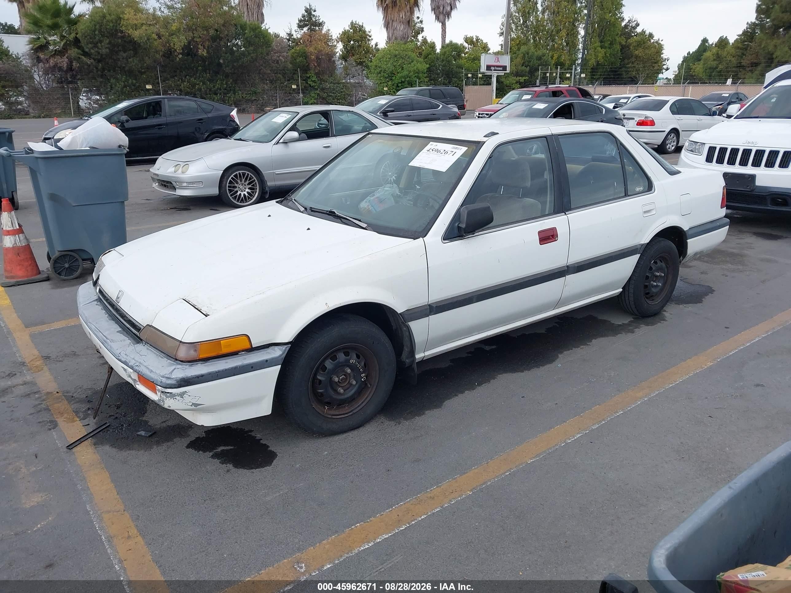 1987 Honda Accord Lx White vin: JHMCA5634HC095146