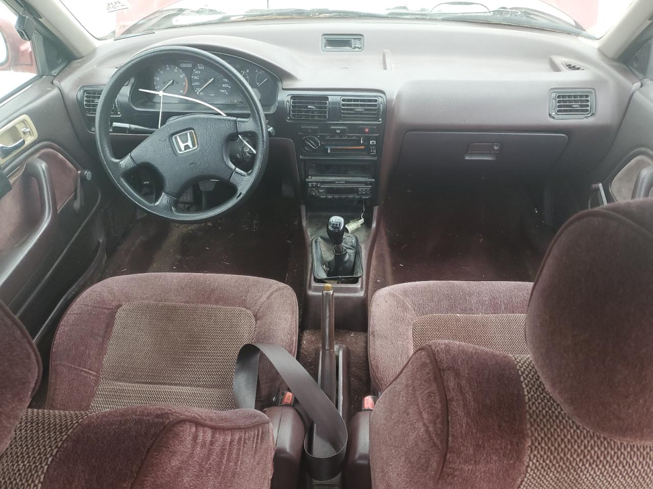 1990 Honda Accord Dx Red vin: JHMCB754XLC010936