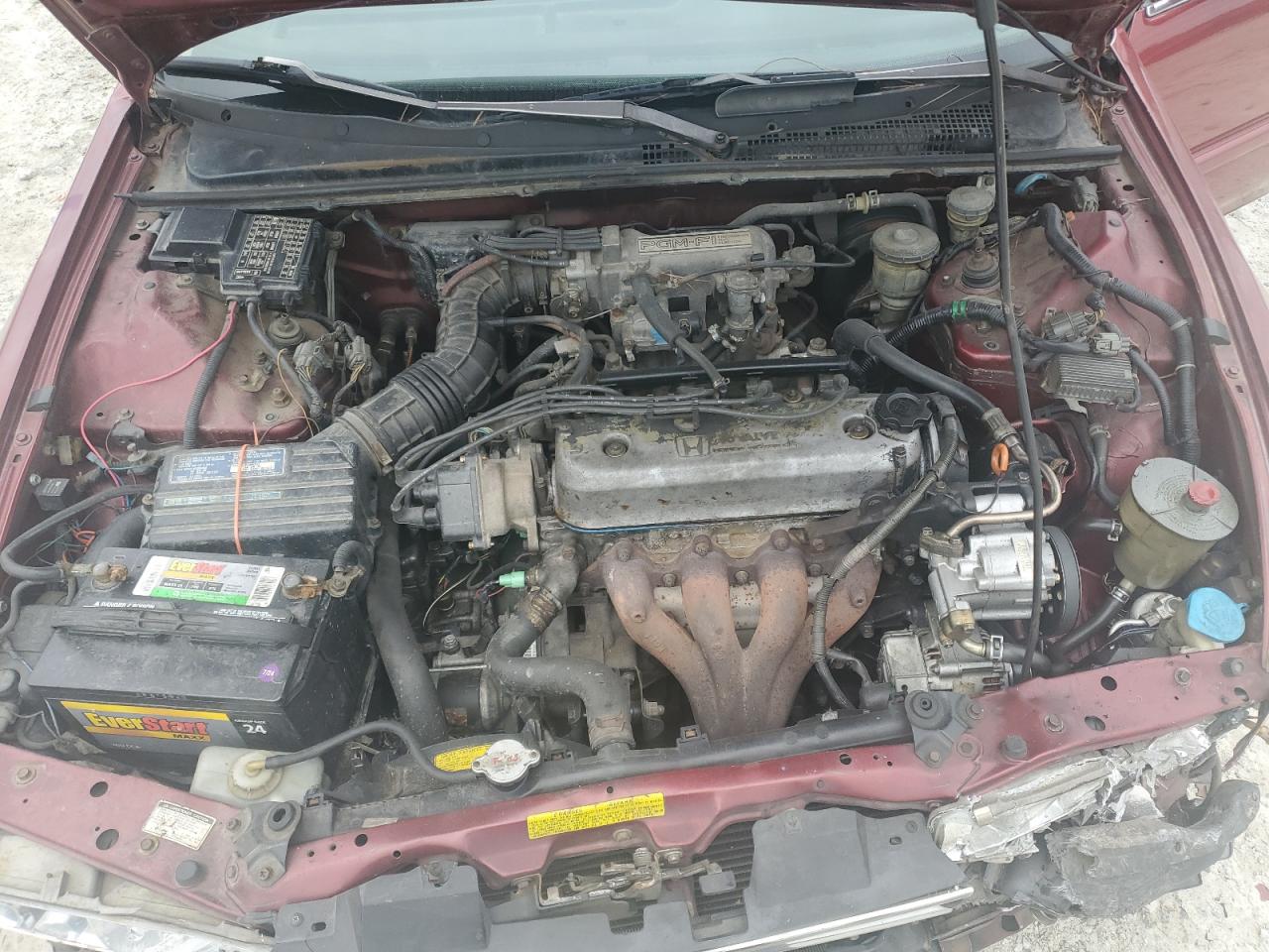 1990 Honda Accord Dx Red vin: JHMCB754XLC010936