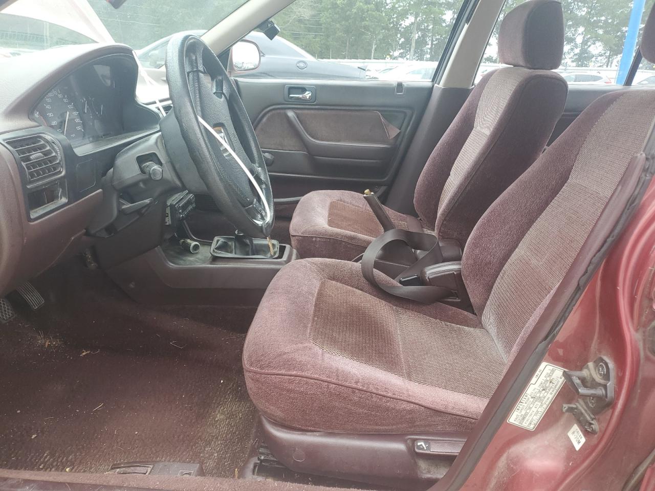 1990 Honda Accord Dx Red vin: JHMCB754XLC010936