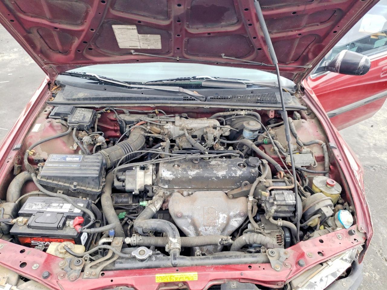 1990 Honda Accord Lx Burgundy vin: JHMCB7653LC053490