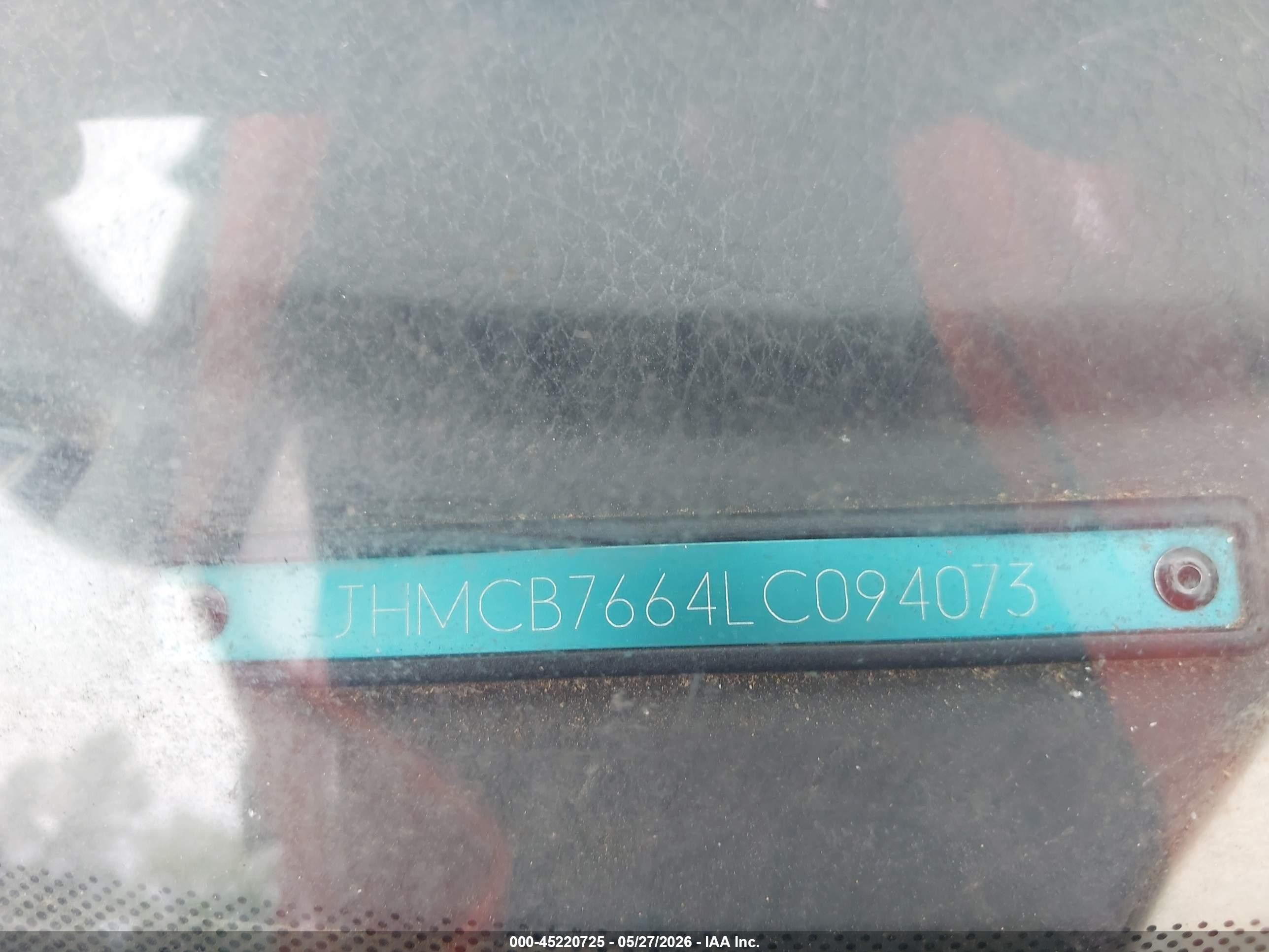 1990 Honda Accord Ex/ex-r Blue vin: JHMCB7664LC094073